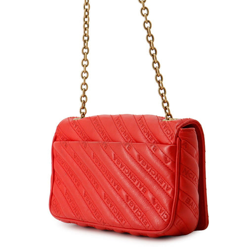 Balenciaga Red Color Leather Handbag Shoulder