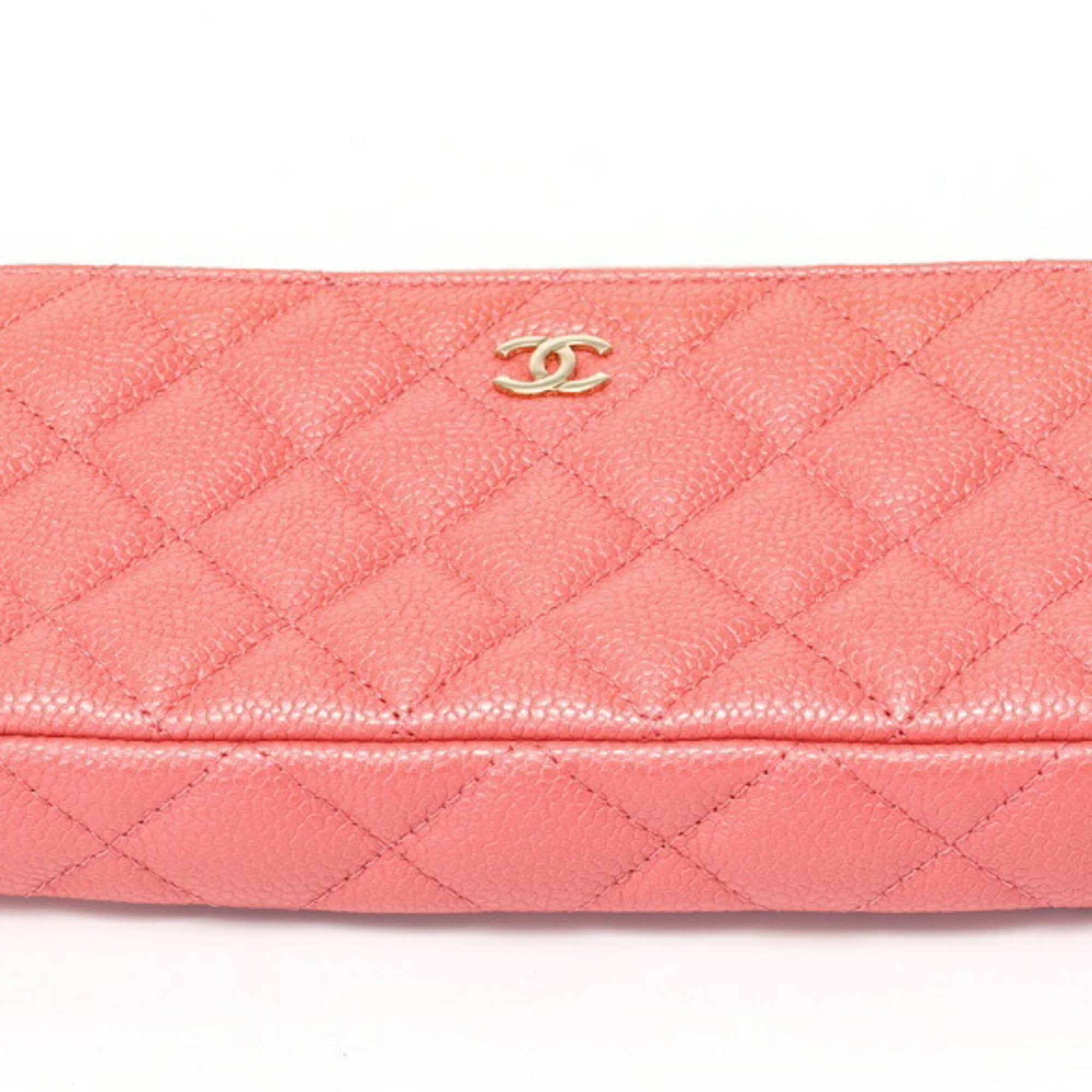 Chanel Pink Grained Calfskin Shoulder Bag