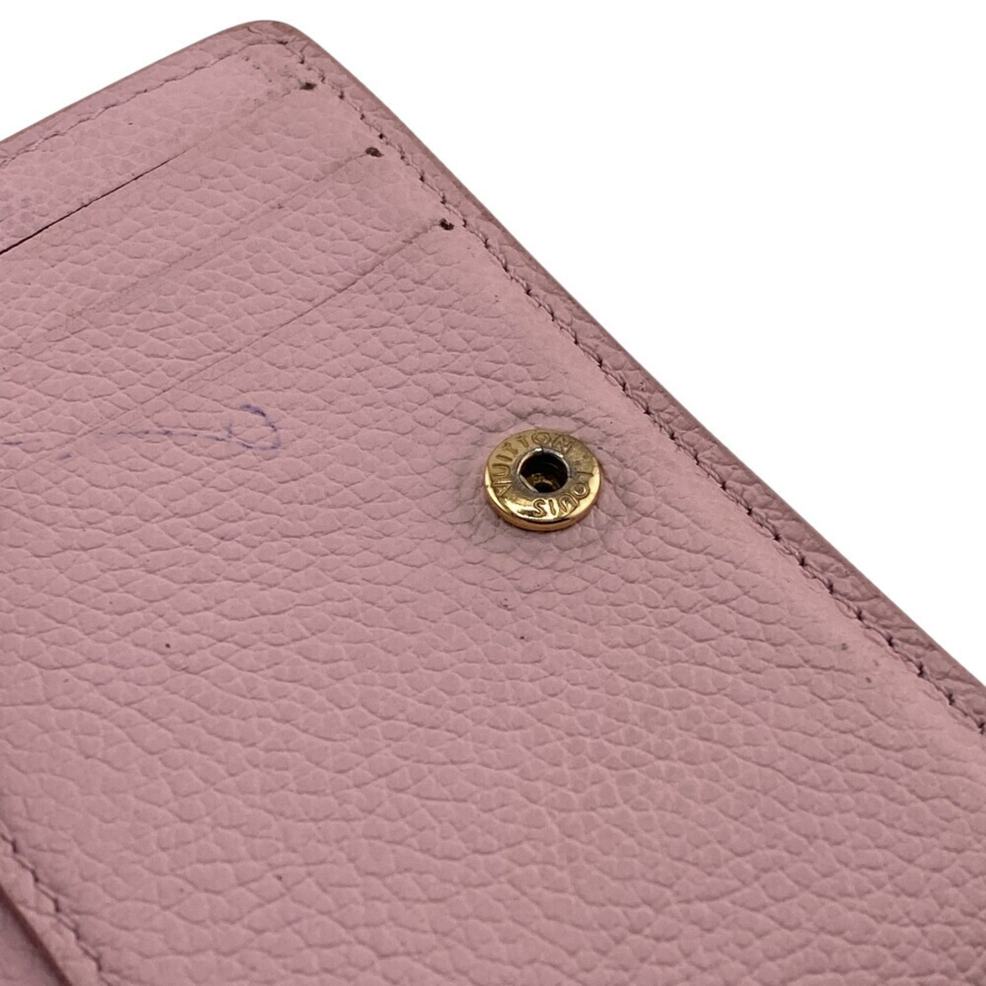 Louis Vuitton Pink Leather Wallet