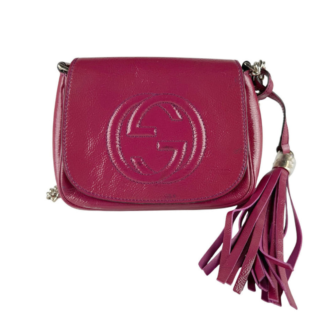 Gucci Pink Patent Leather Shoulder Bag (Pre-Owned)