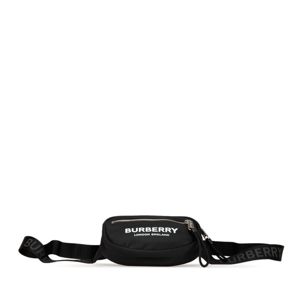 Burberry Black White Nylon Sling Bag