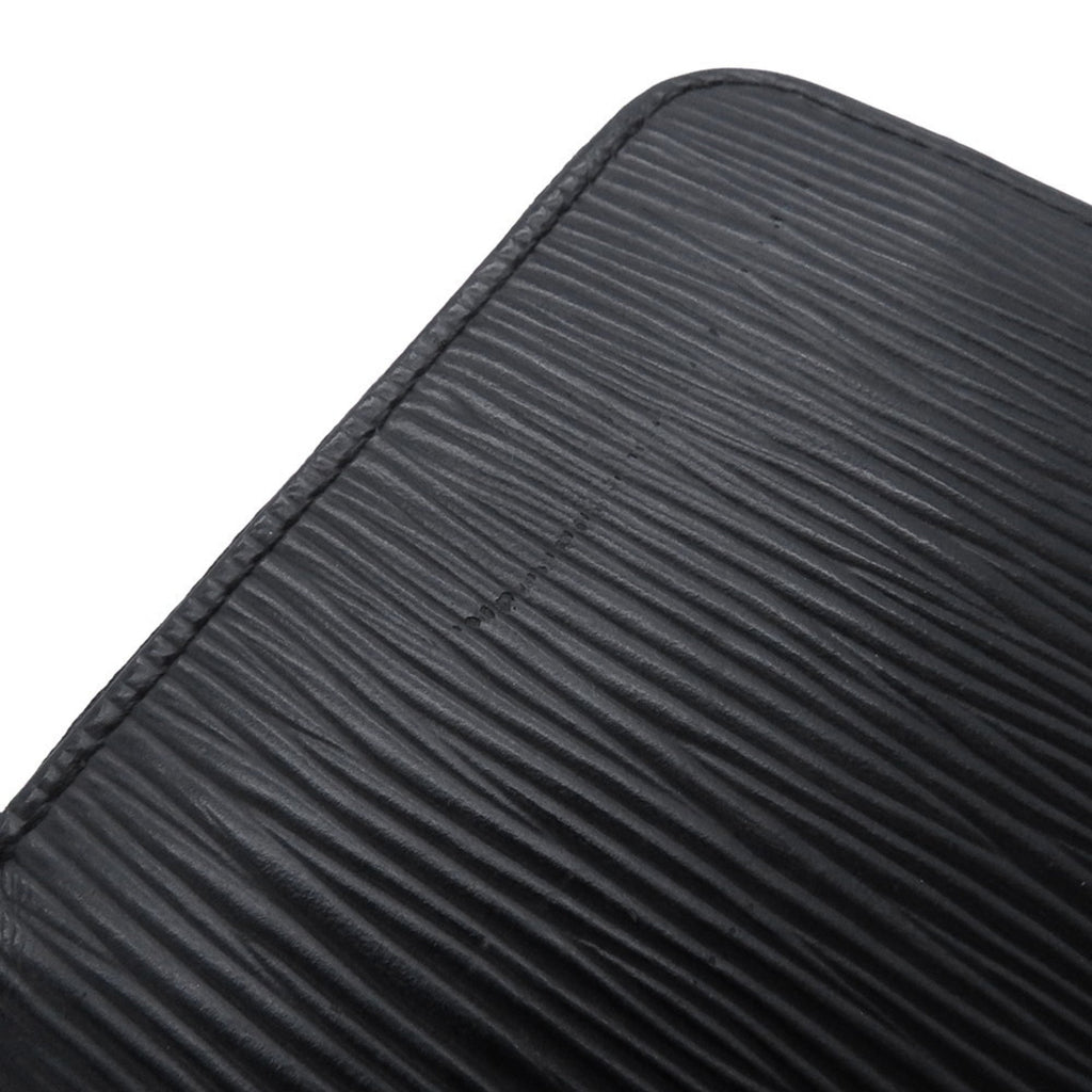 Louis Vuitton Black Noir Epi Leather Long Wallet