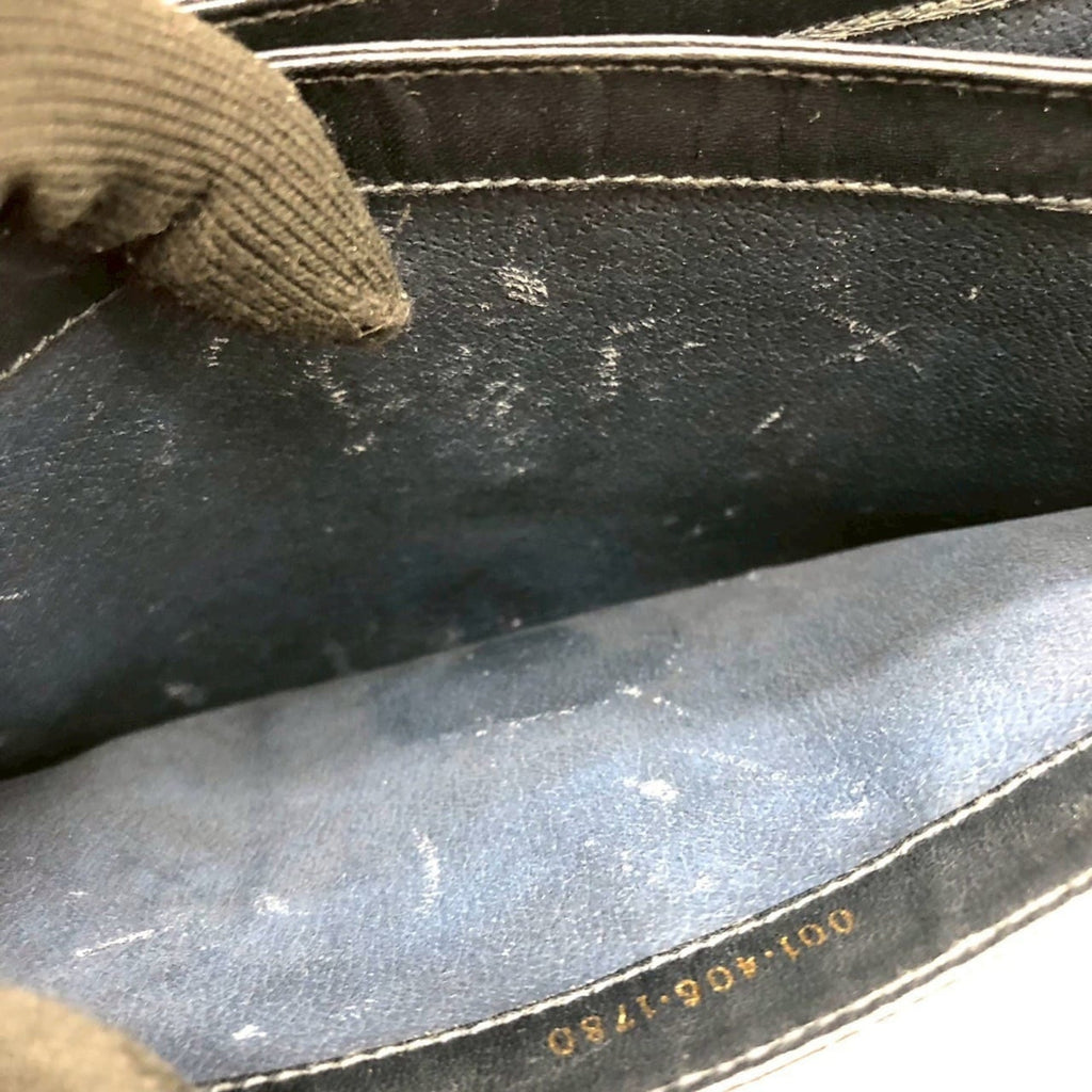 Gucci Navy Micro Gg Leather Leather Shoulder Bag (Pre-Owned)