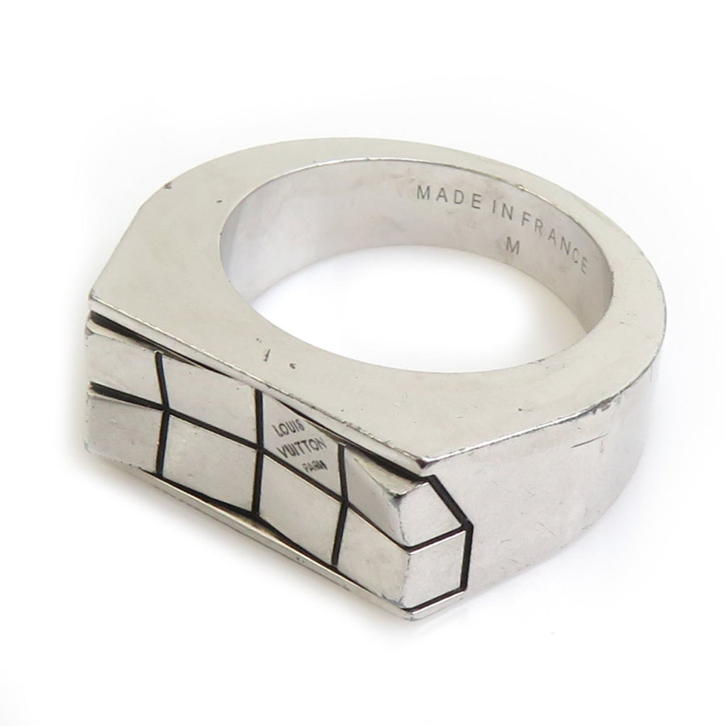Louis Vuitton Silver Metal Band Ring