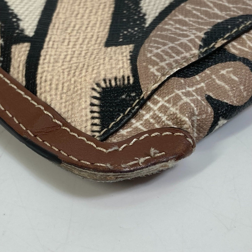 Burberry Brown Pvc Leather Clutch Bag
