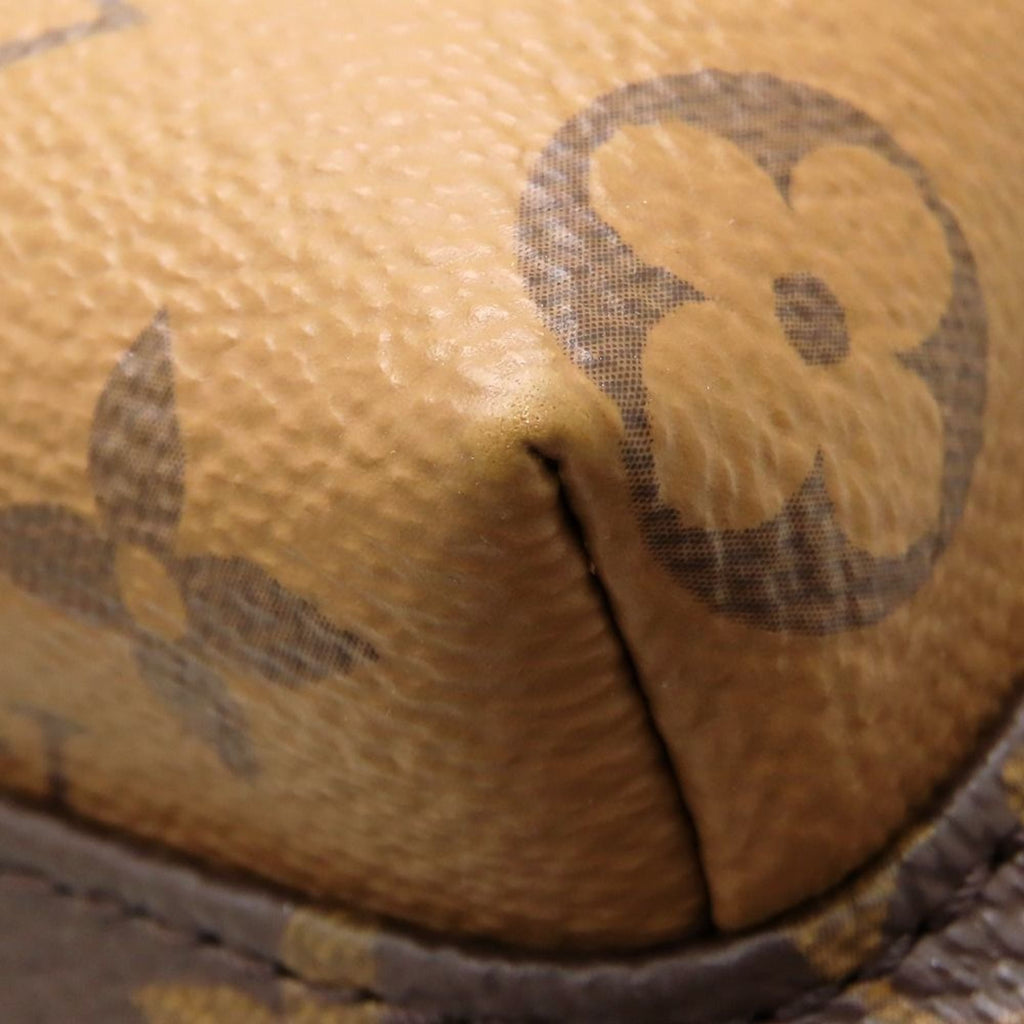 Louis Vuitton Black Brown Canvas Leather Backpack