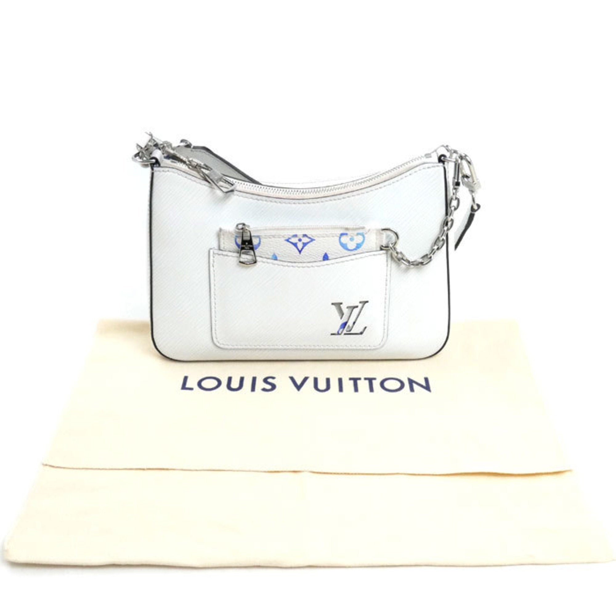 Louis Vuitton White Epi Leather Shoulder Bag