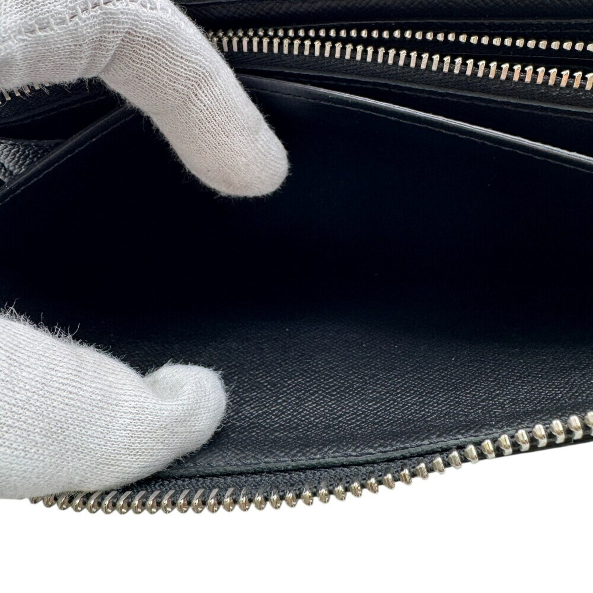 Louis Vuitton Black Leather Long Wallet
