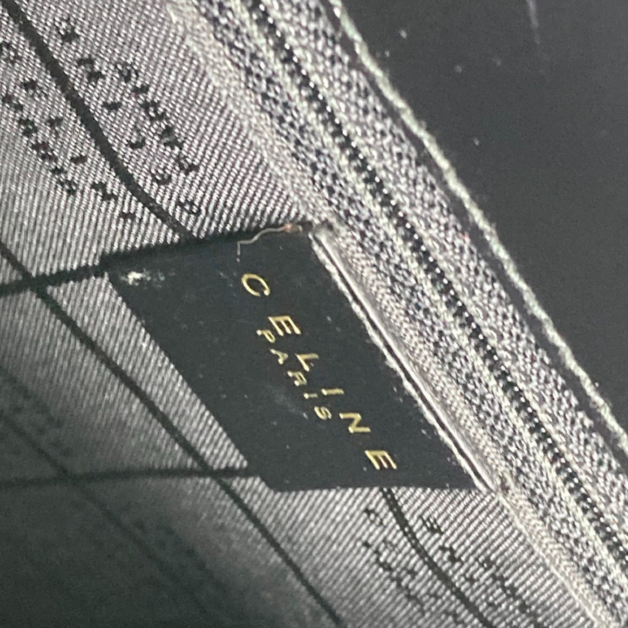 Celine Black Leather Shoulder Bag