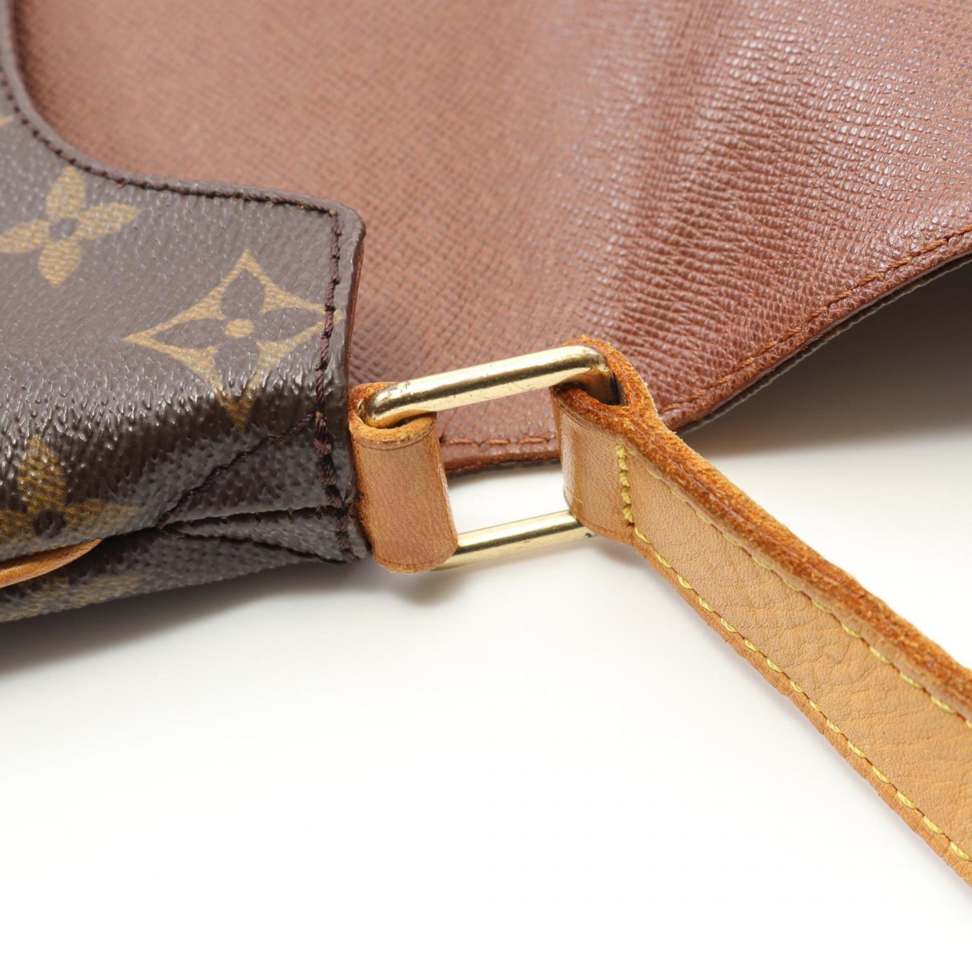 Louis Vuitton Brown Coated Canvas Shoulder Bag