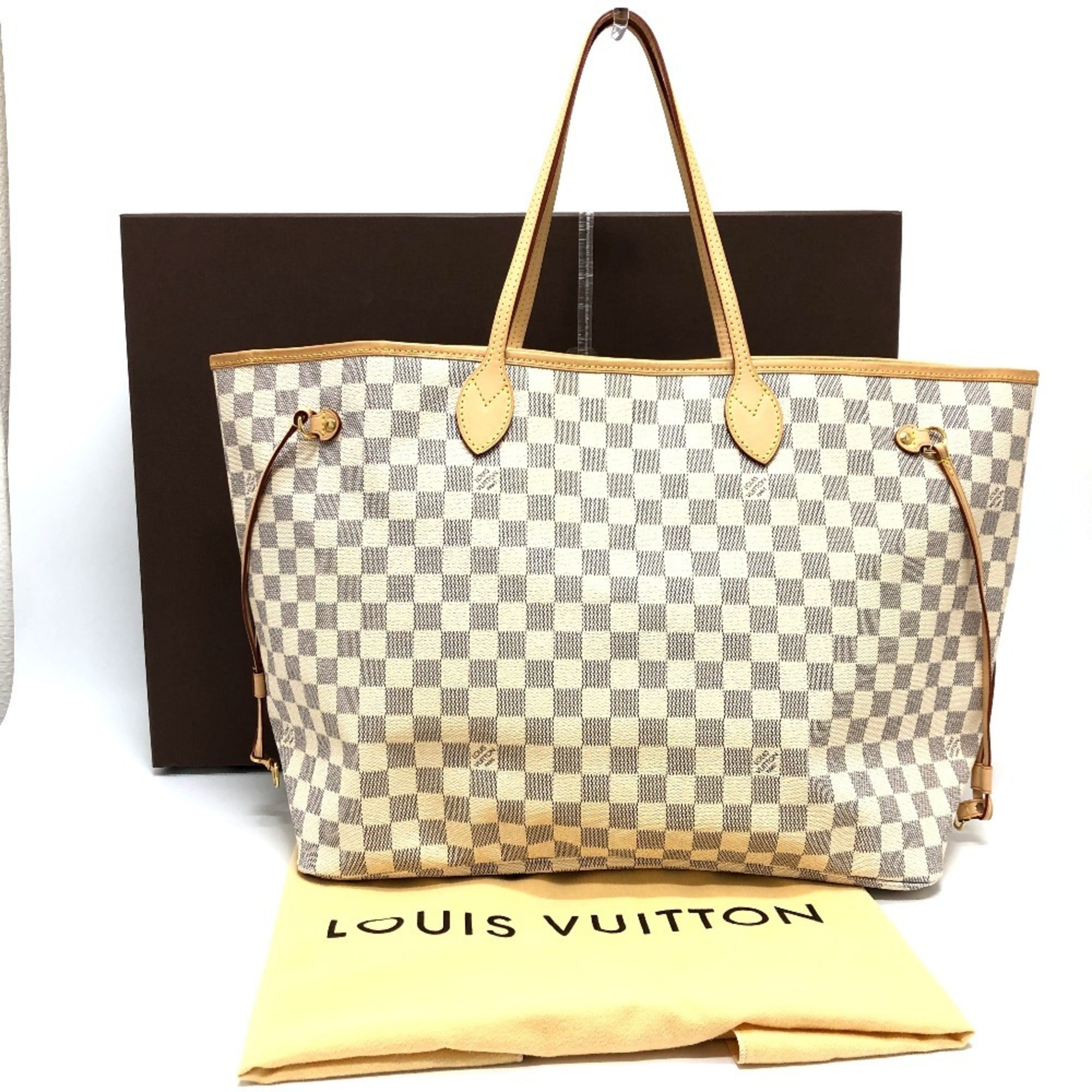 Louis Vuitton Azur White Damier Azur Shoulder Bag Tote Bag