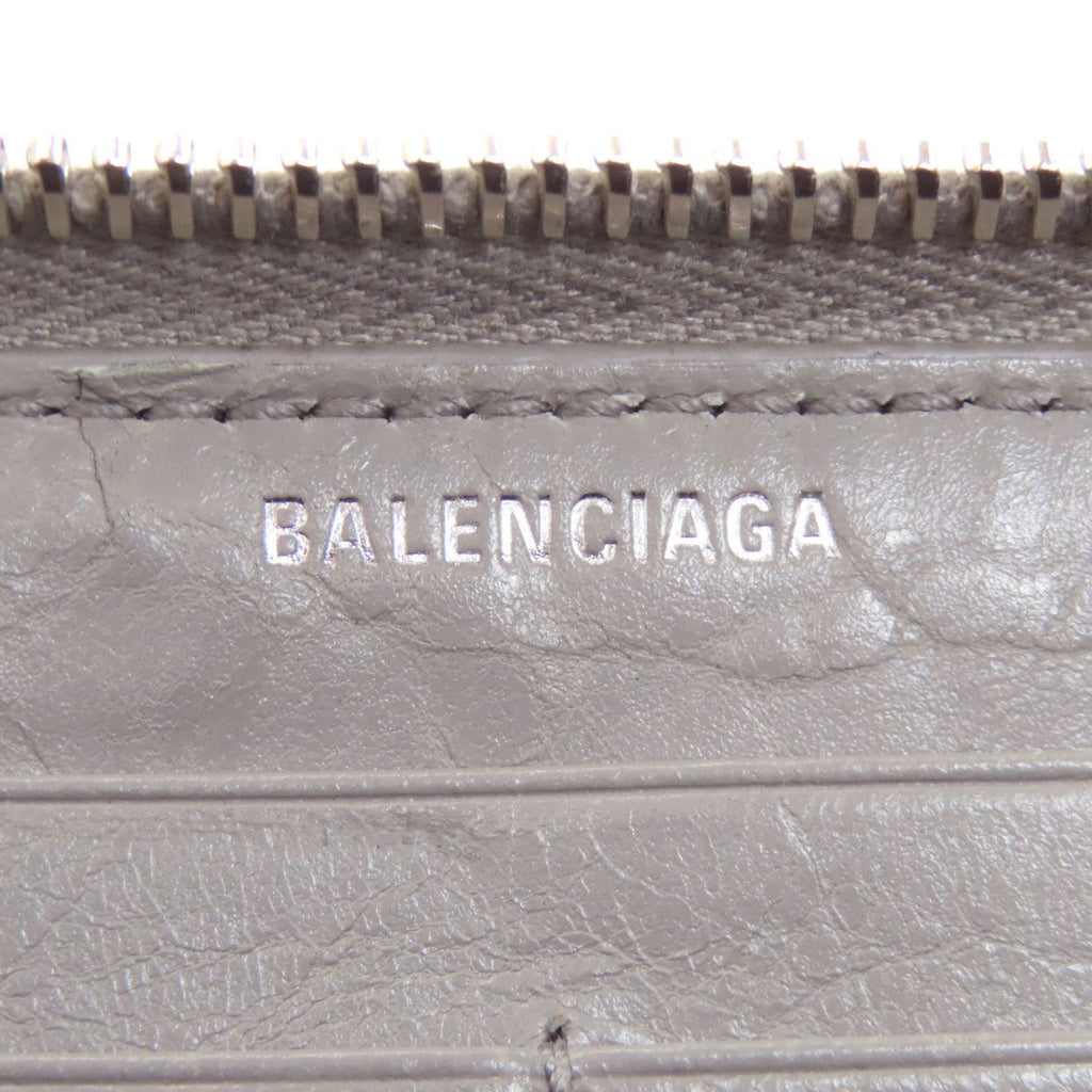 Balenciaga Gray Leather Long Wallet (Bi-Fold)