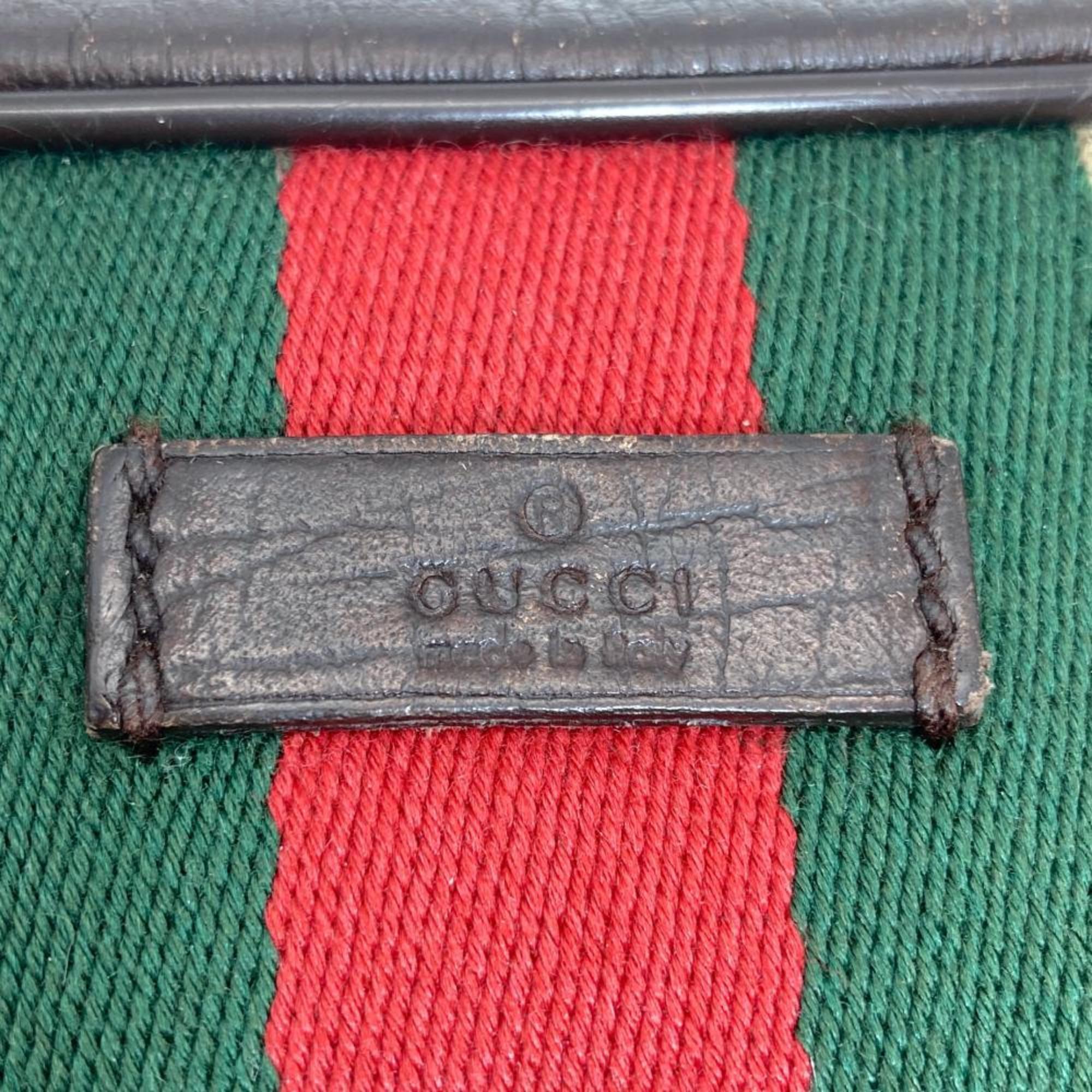 Gucci Beige Brown Gg Supreme Canvas Shoulder Bag (Pre-Owned)