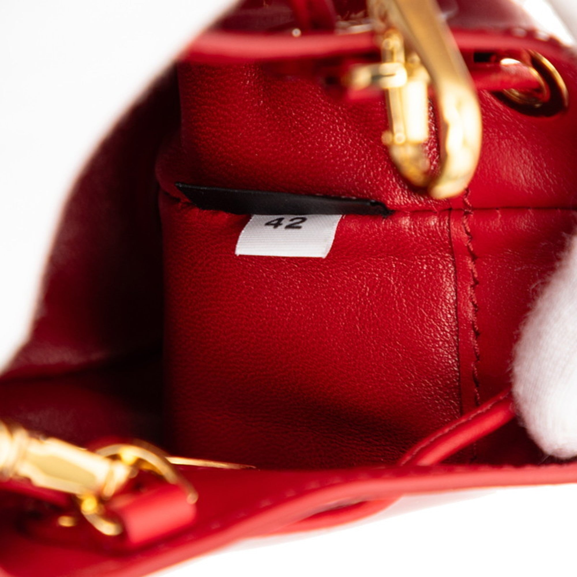 Prada Red Color Patent Leather Pouch Shoulder Bag