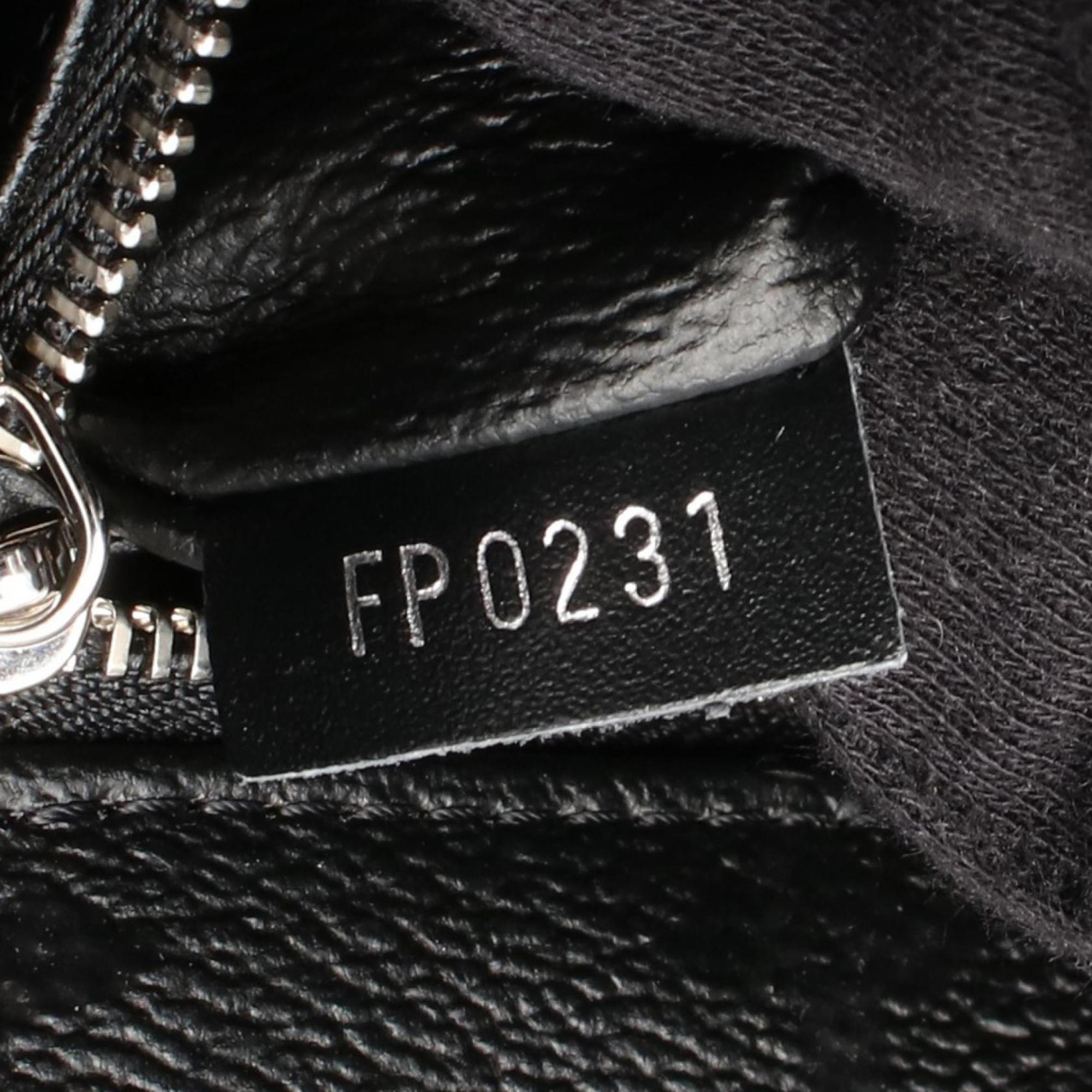 Louis Vuitton Black White Canvas Leather Tote Bag