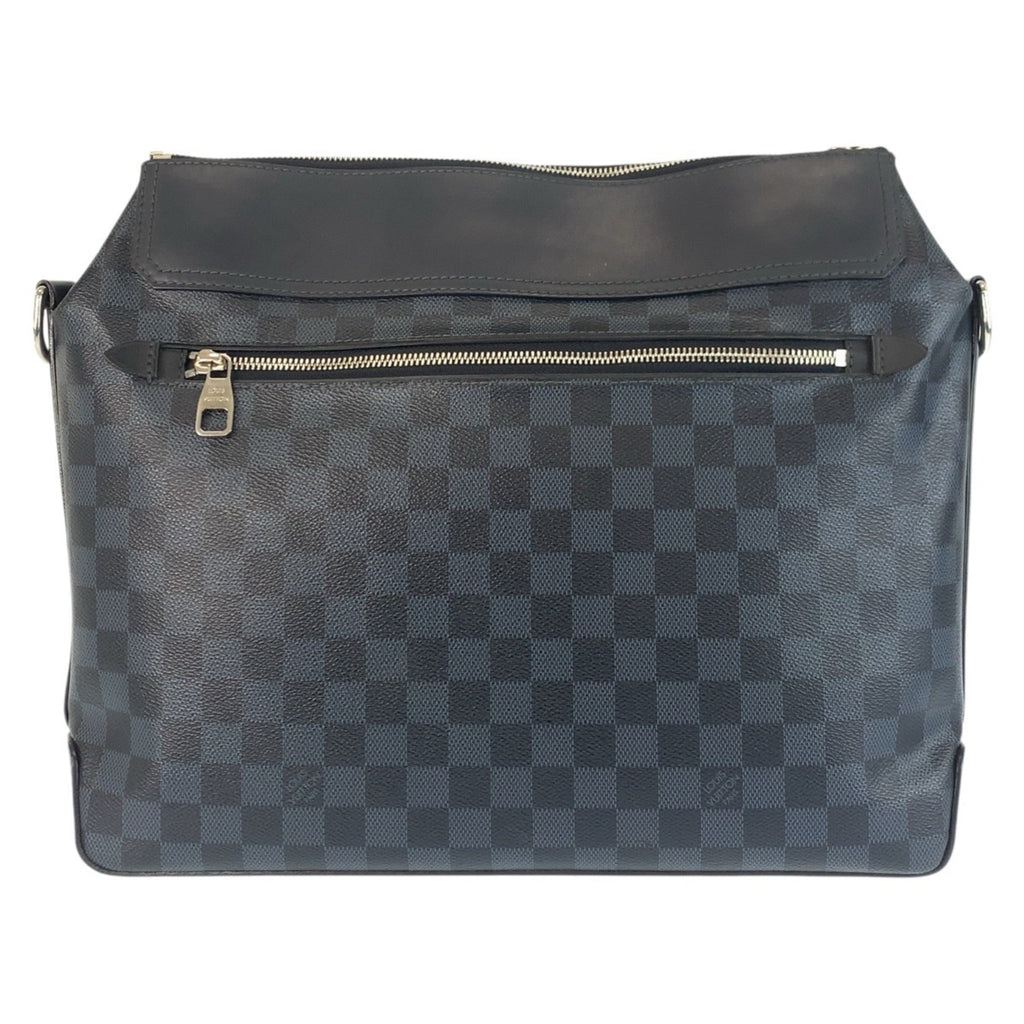 Louis Vuitton Black Blue Pvc Leather Briefcase Shoulder Bag