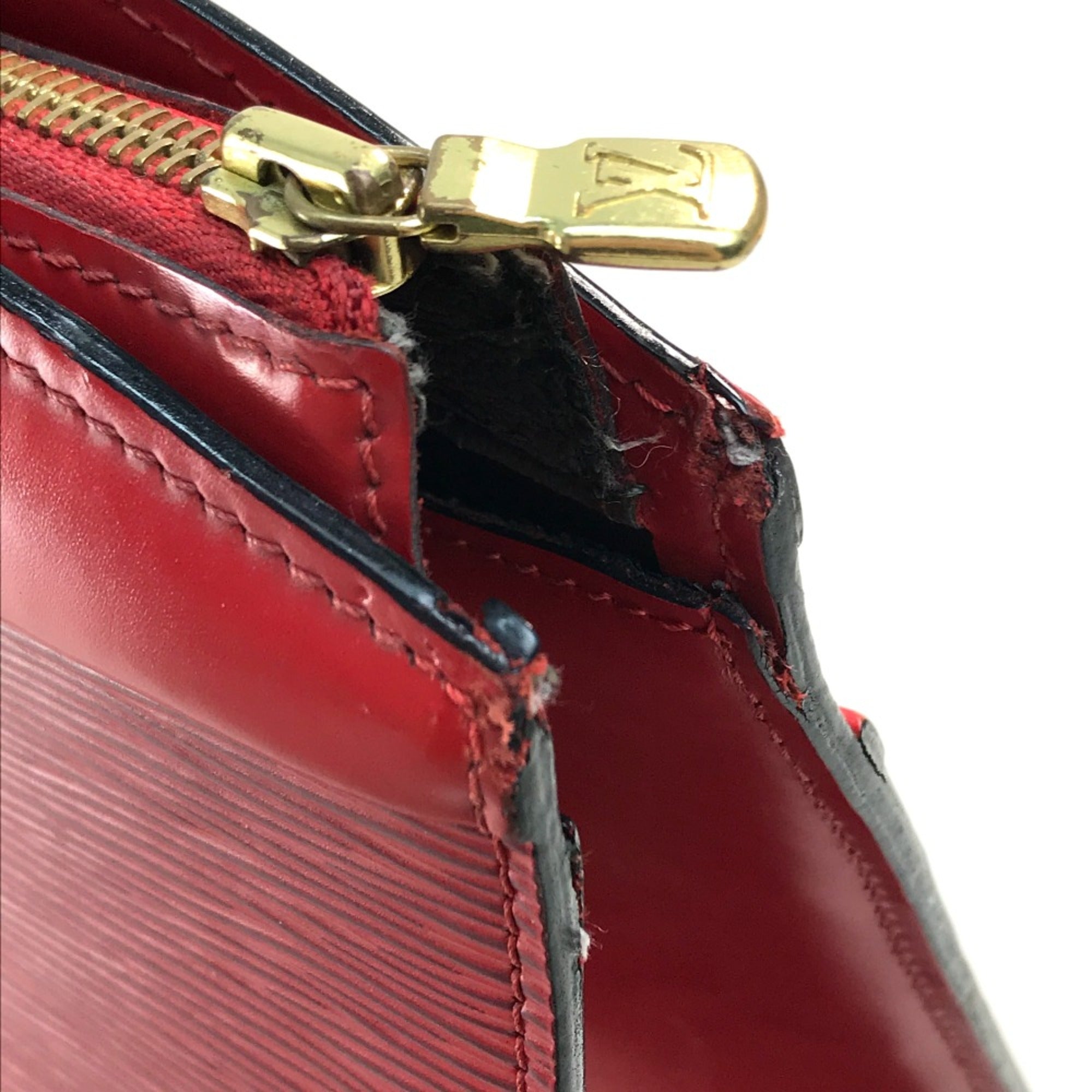 Louis Vuitton Red Leather Handbag