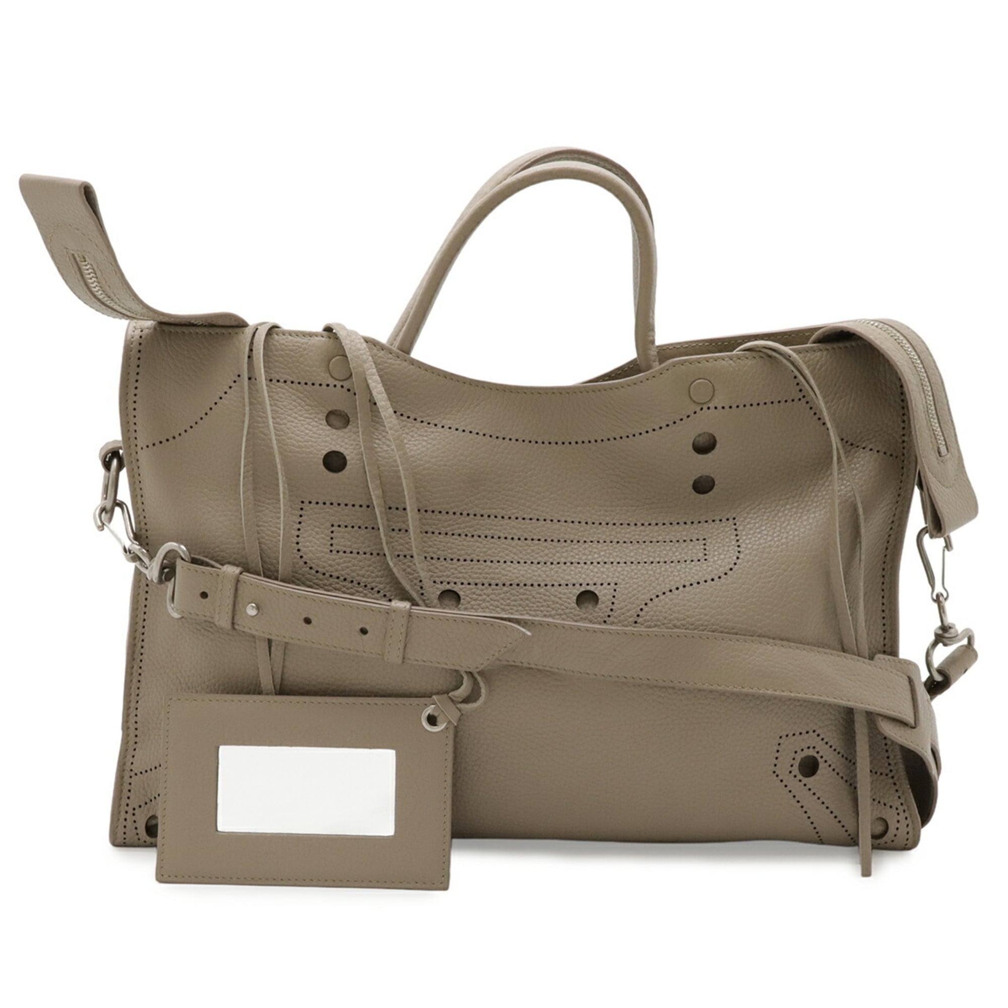 Balenciaga Grayish Leather Handbag Shoulder