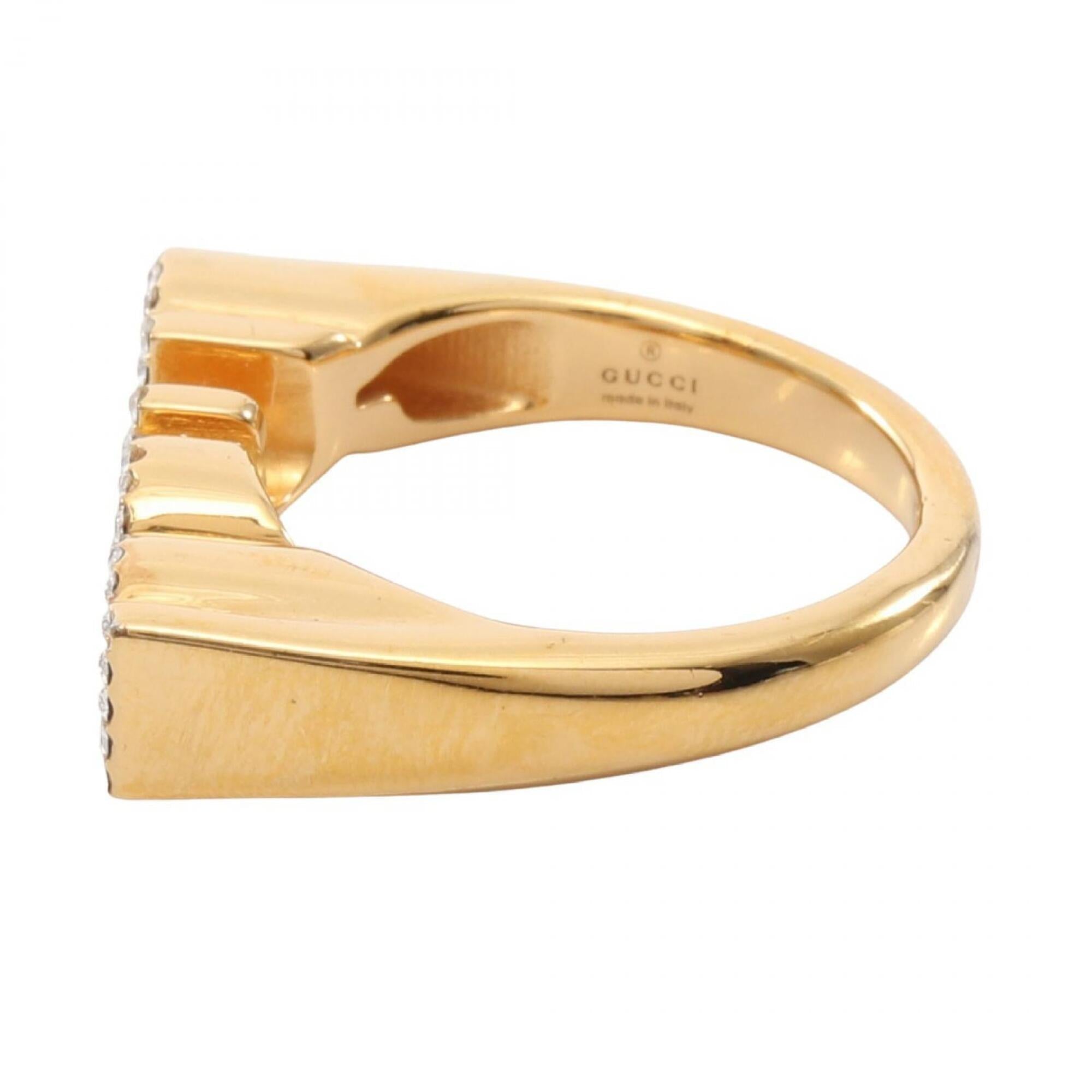 Gucci Gold Gold Plating Band Ring (Pre-Owned)