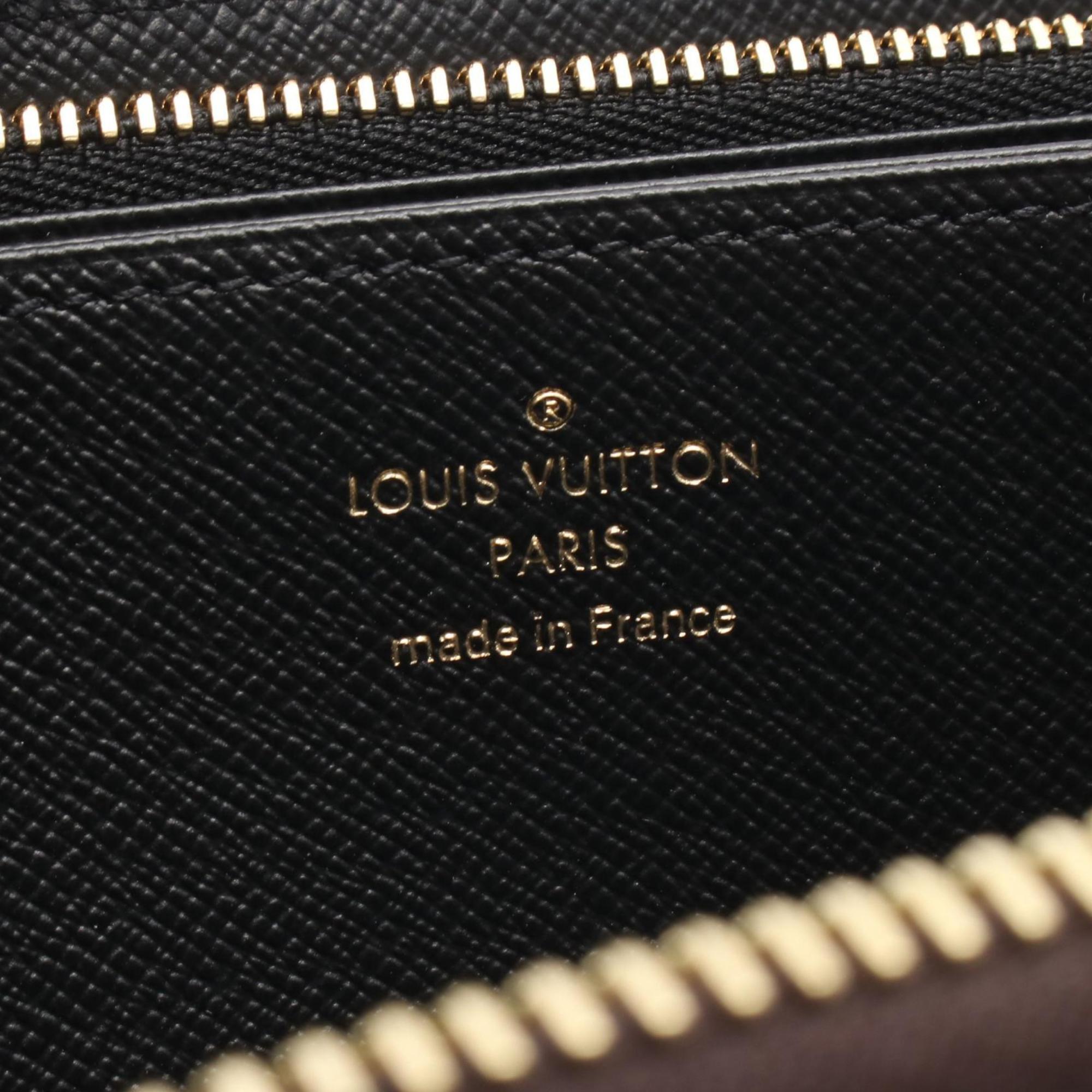 Louis Vuitton Brown Leather Pvc Long Wallet