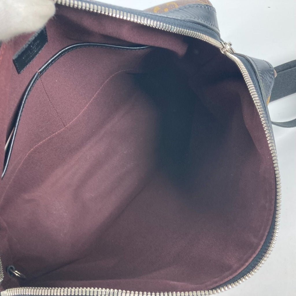 Louis Vuitton Black Brown Galle Monogram Macassar Canvas Shoulder Bag