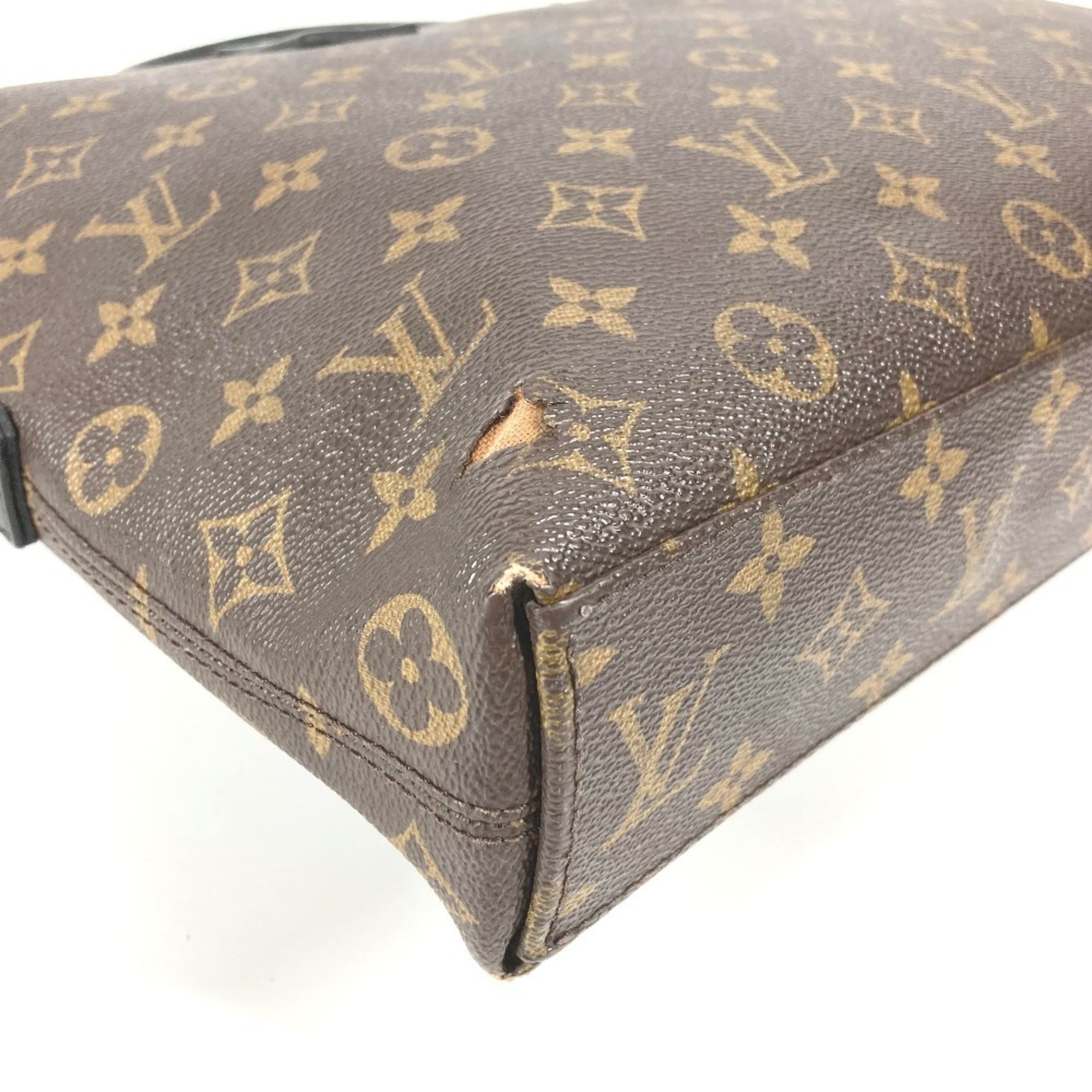 Louis Vuitton Black Brown Monogram Canvas Handbag
