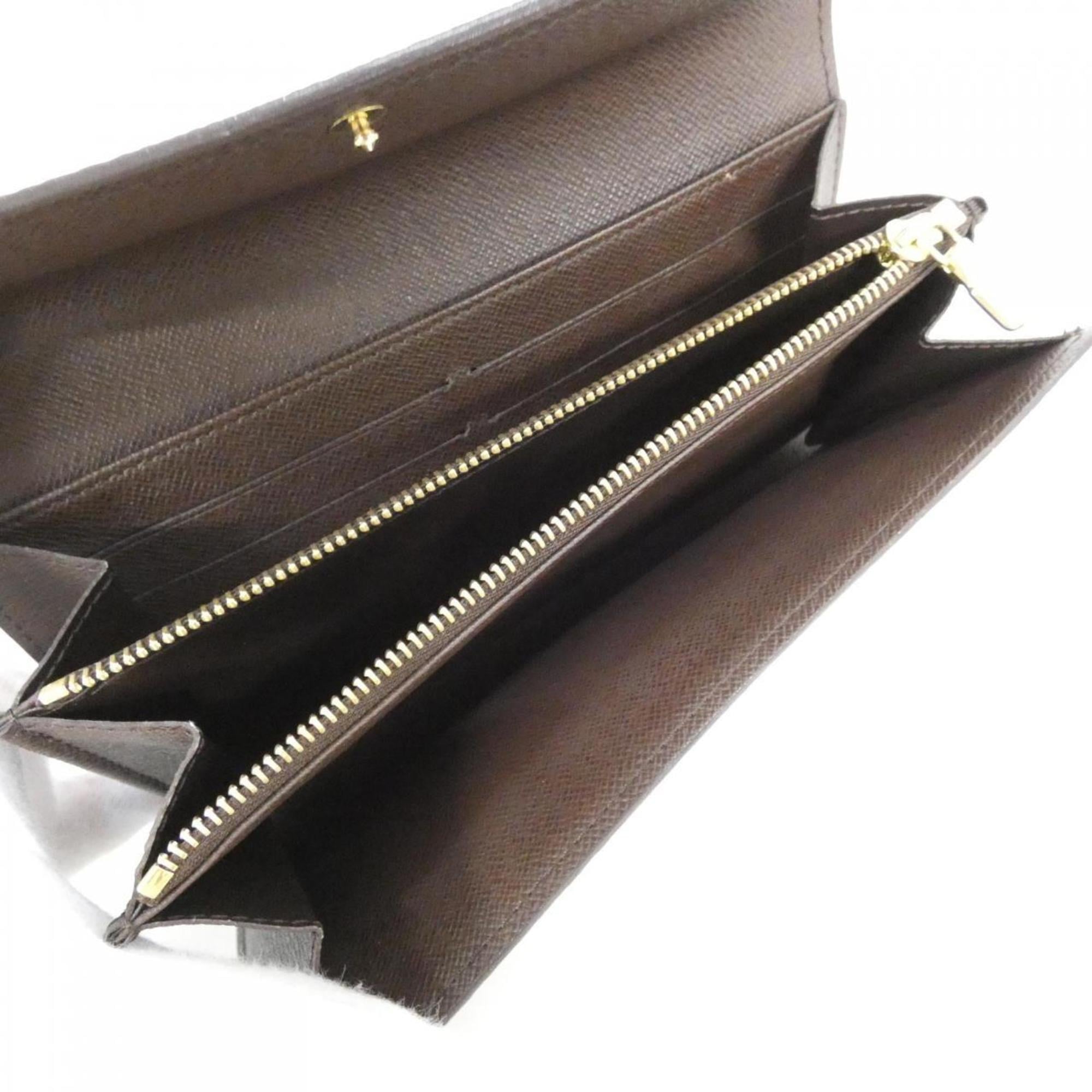 Louis Vuitton Brown Coated Canvas Long Wallet