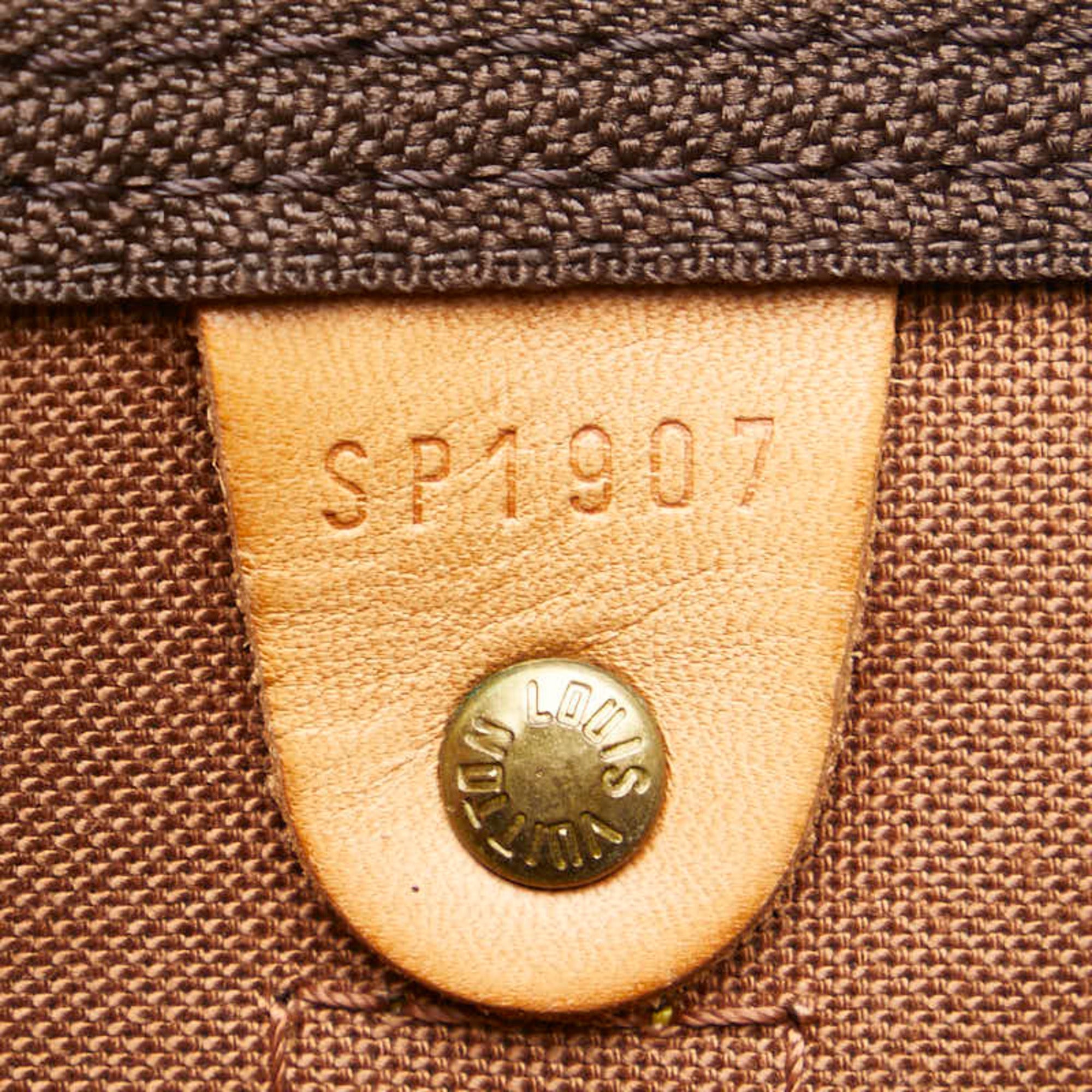 Louis Vuitton Brown Pvc Leather Boston Bag