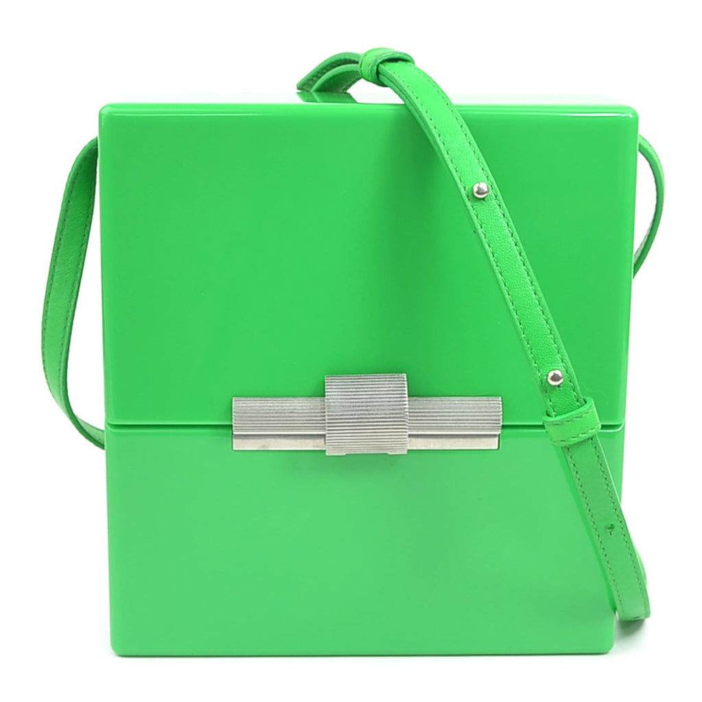 Bottega Veneta Green Acrylic Leather Shoulder Bag