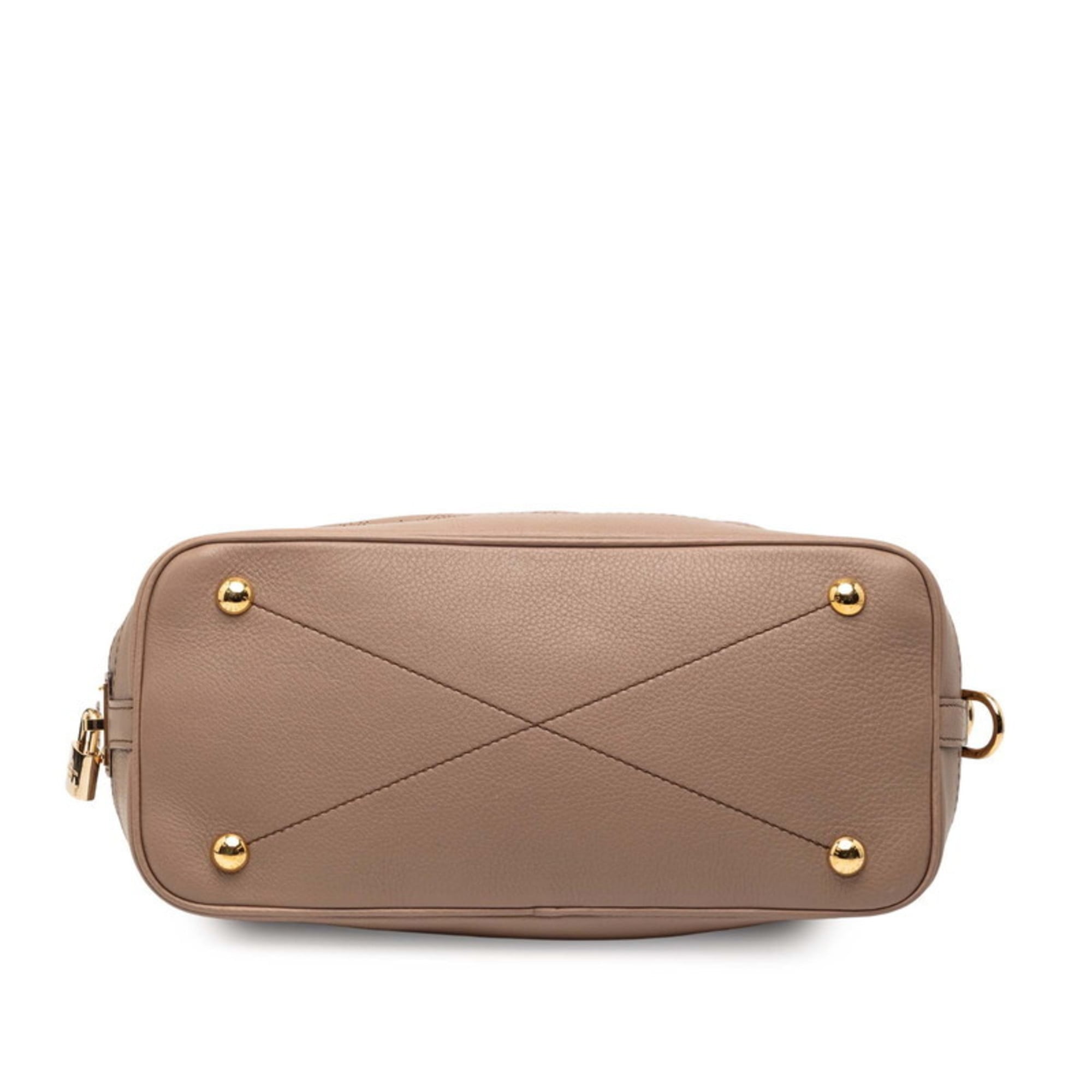 Louis Vuitton Monogram Brown Leather Handbag Shoulder Bag
