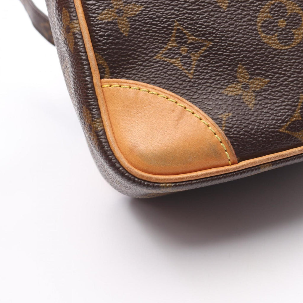 Louis Vuitton Brown Coated Canvas Leather Shoulder Bag