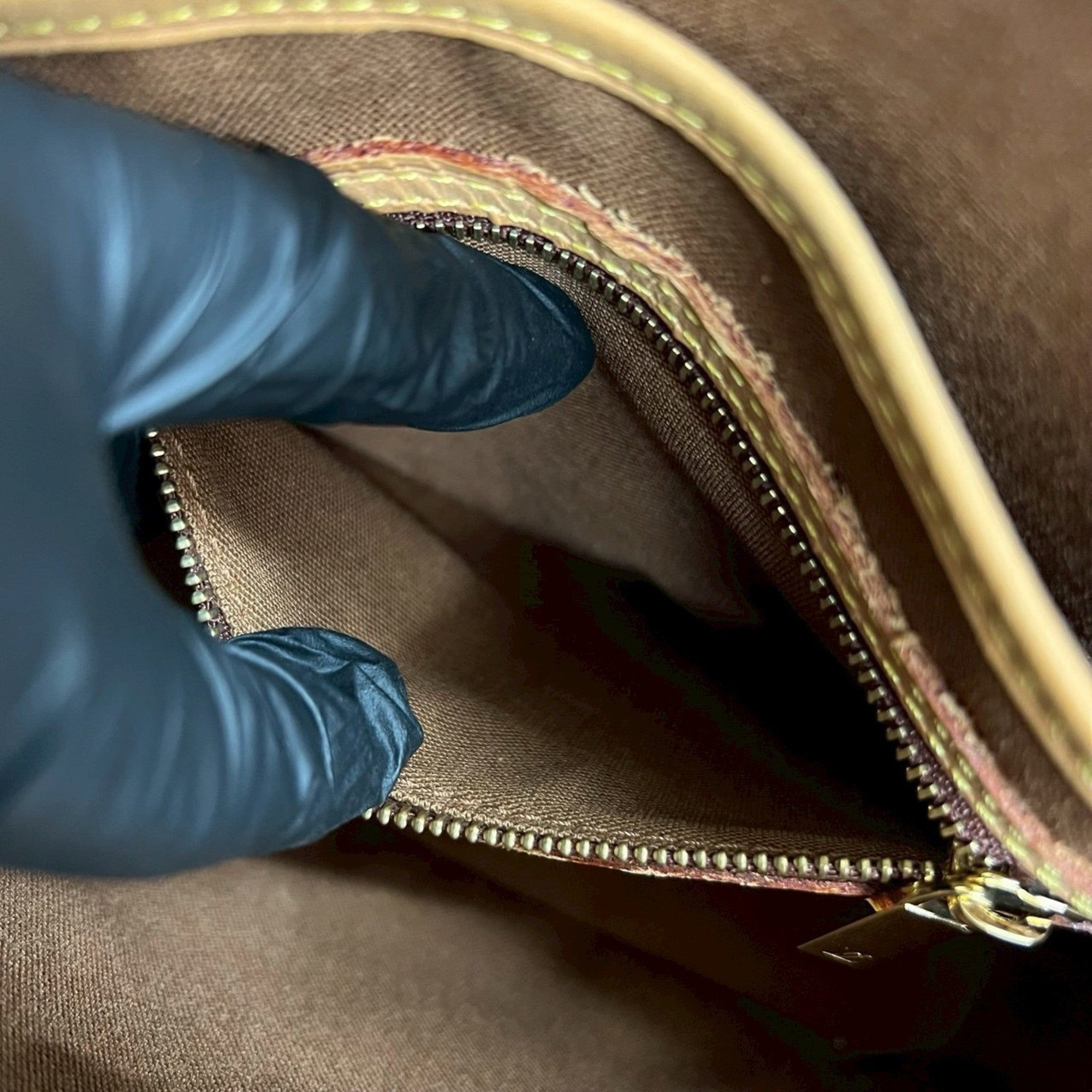 Louis Vuitton Brown Leather Pvc Handbag Tote Bag