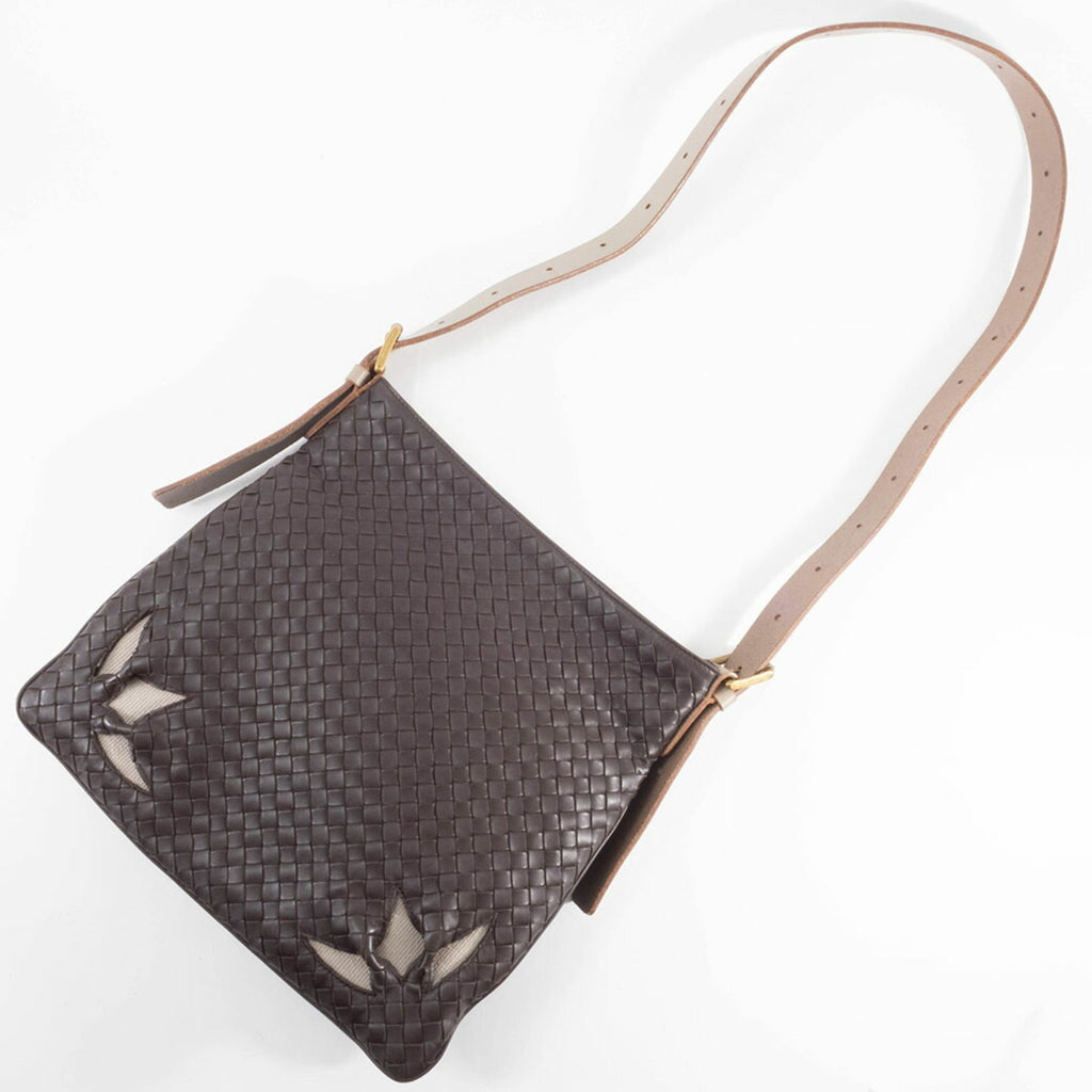 Bottega Veneta Dark Brown Leather Shoulder Bag