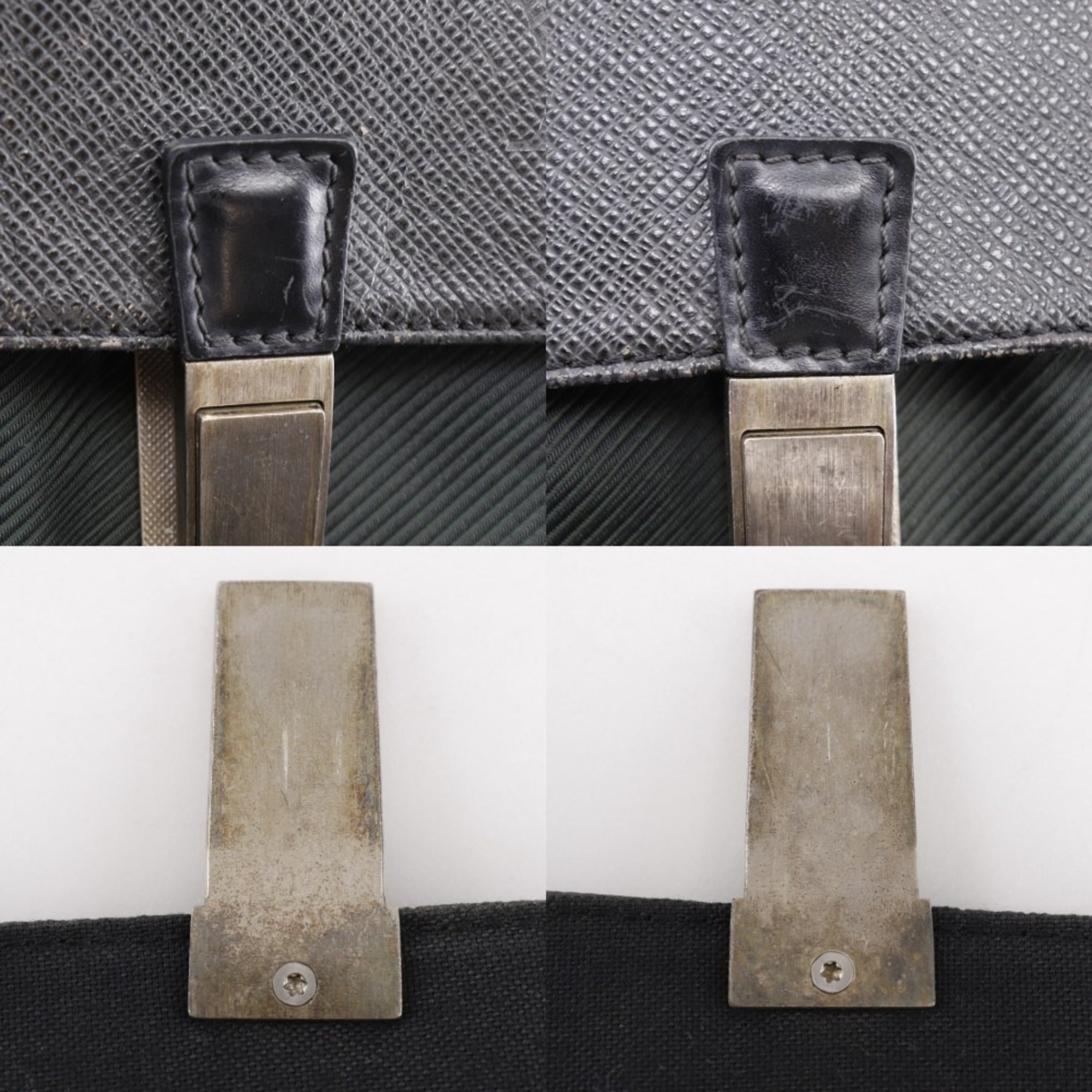 Louis Vuitton Black Noir Taiga Leather Shoulder Bag