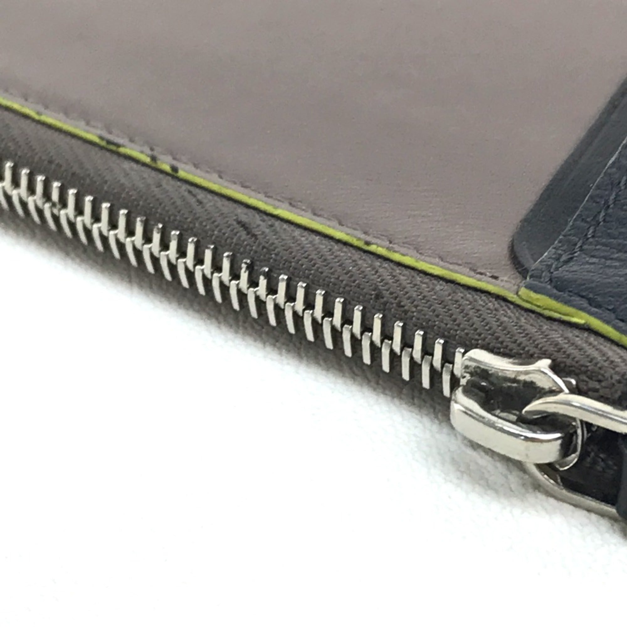 Louis Vuitton Gray Leather Clutch Bag
