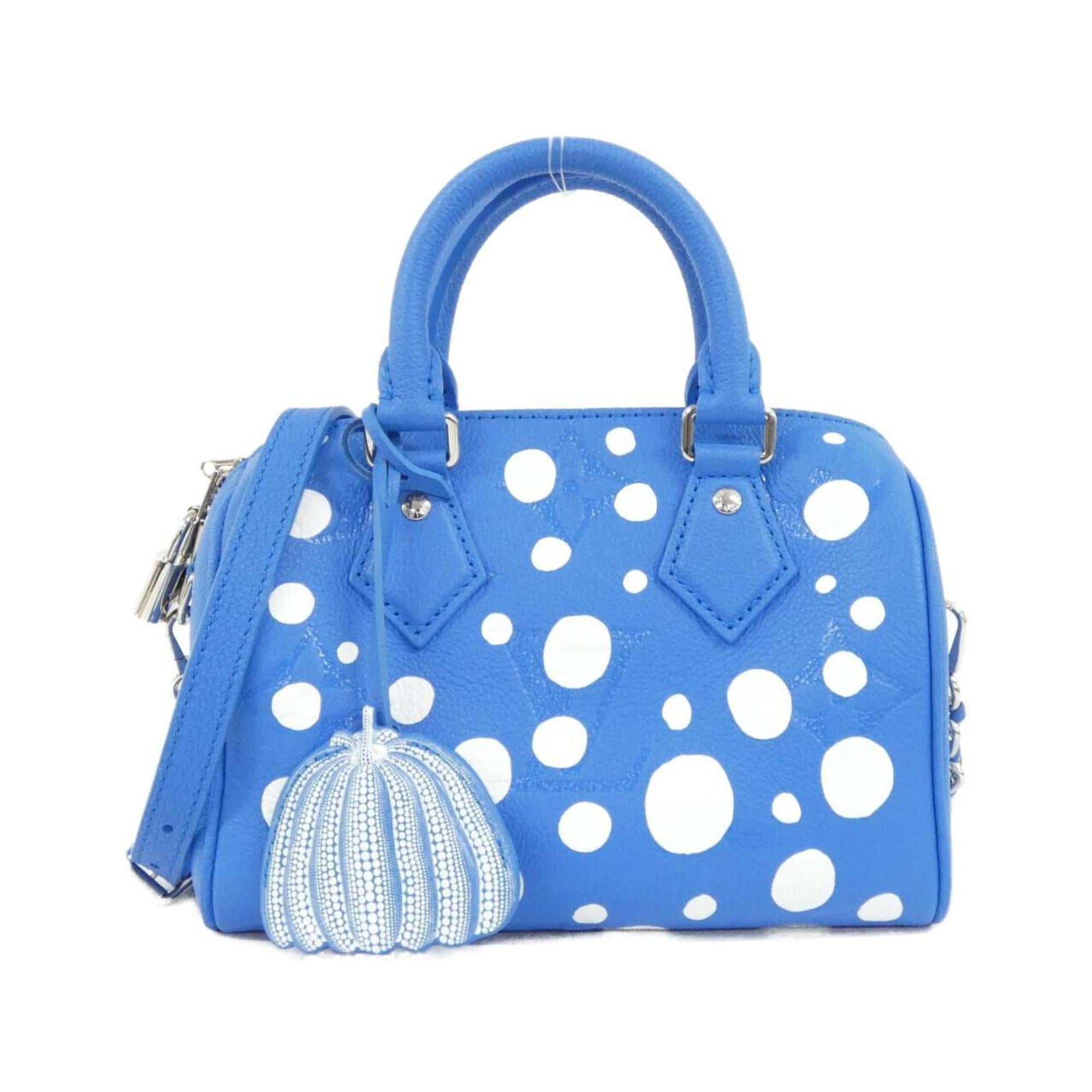 Louis Vuitton Blanc Blue Leather Shoulder Bag