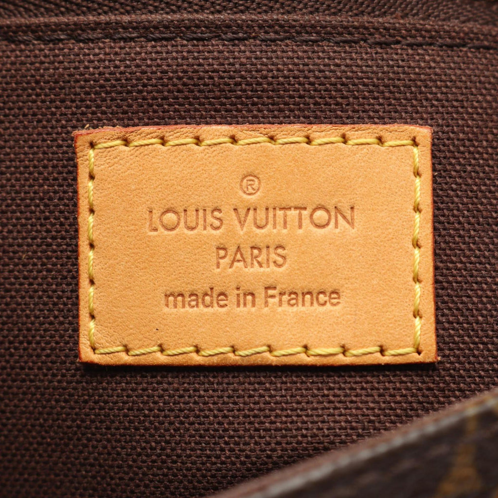 Louis Vuitton Brown Coated Canvas Leather Shoulder Bag