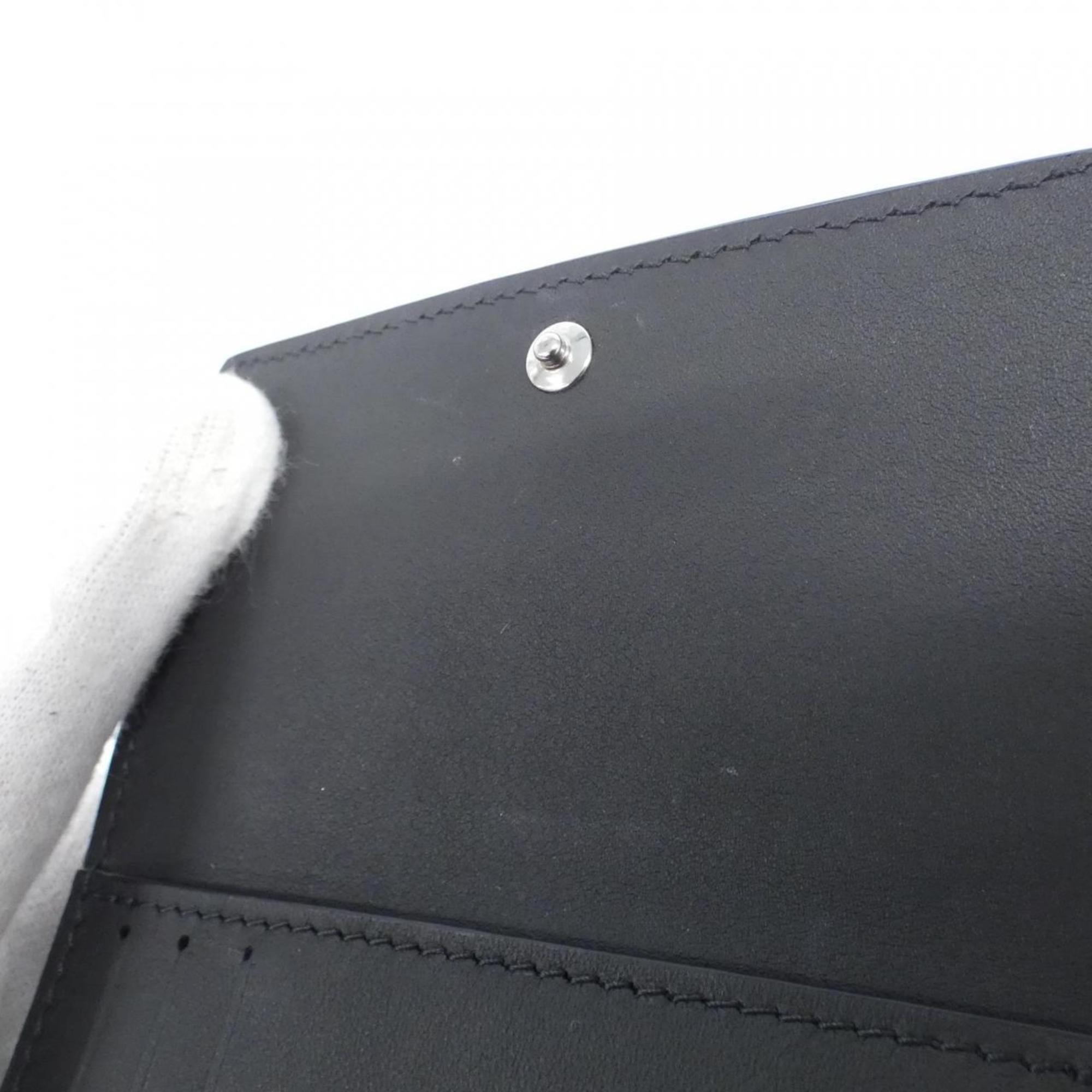 Louis Vuitton Black Leather Wallet (Tri-Fold)