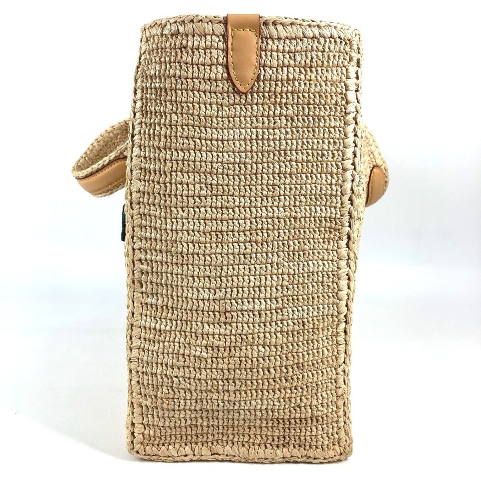 Louis Vuitton Natural Raffia Leather Handbag Shoulder Bag Tote Bag