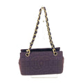 Chanel Purple Jersey Shoulder Bag