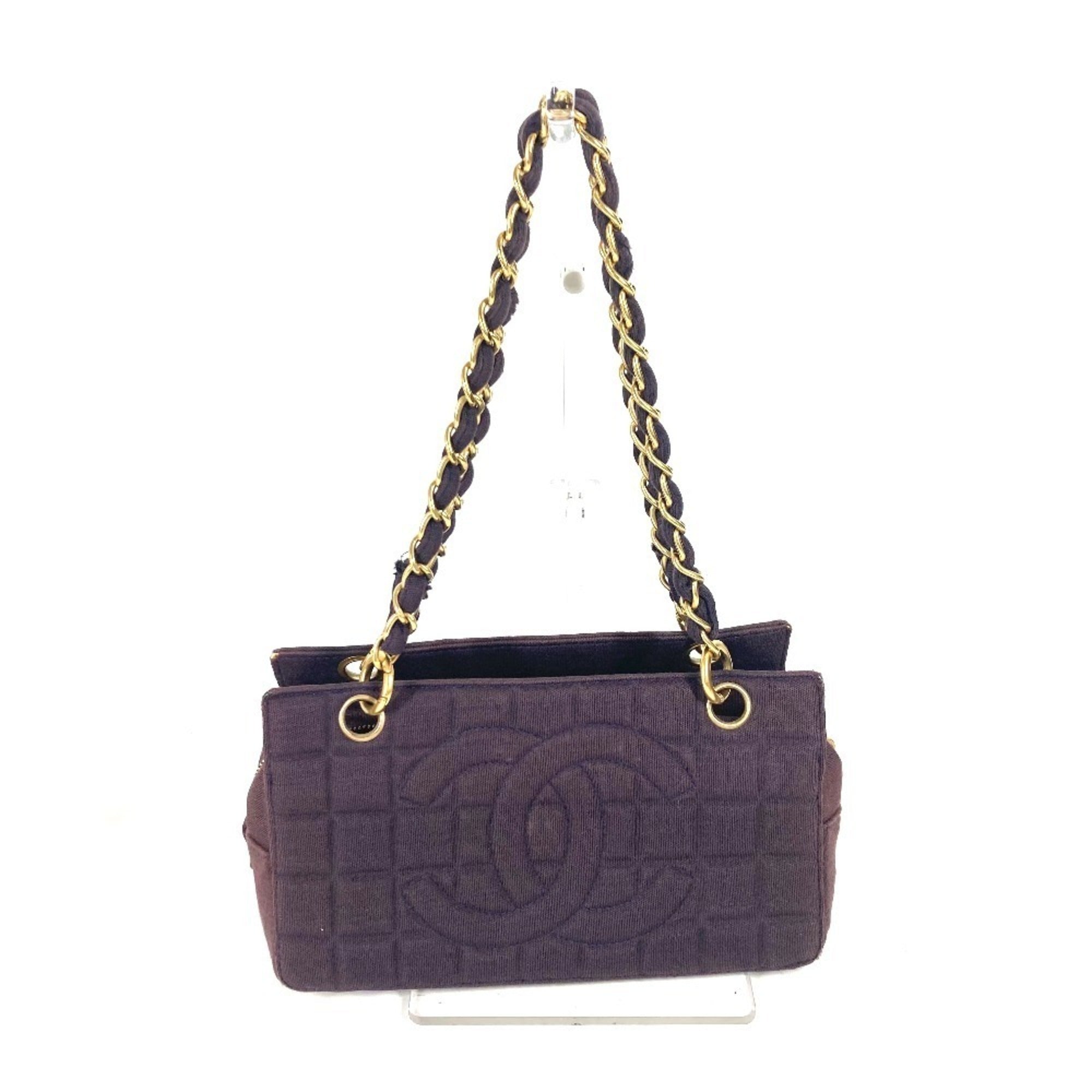 Chanel Purple Jersey Shoulder Bag