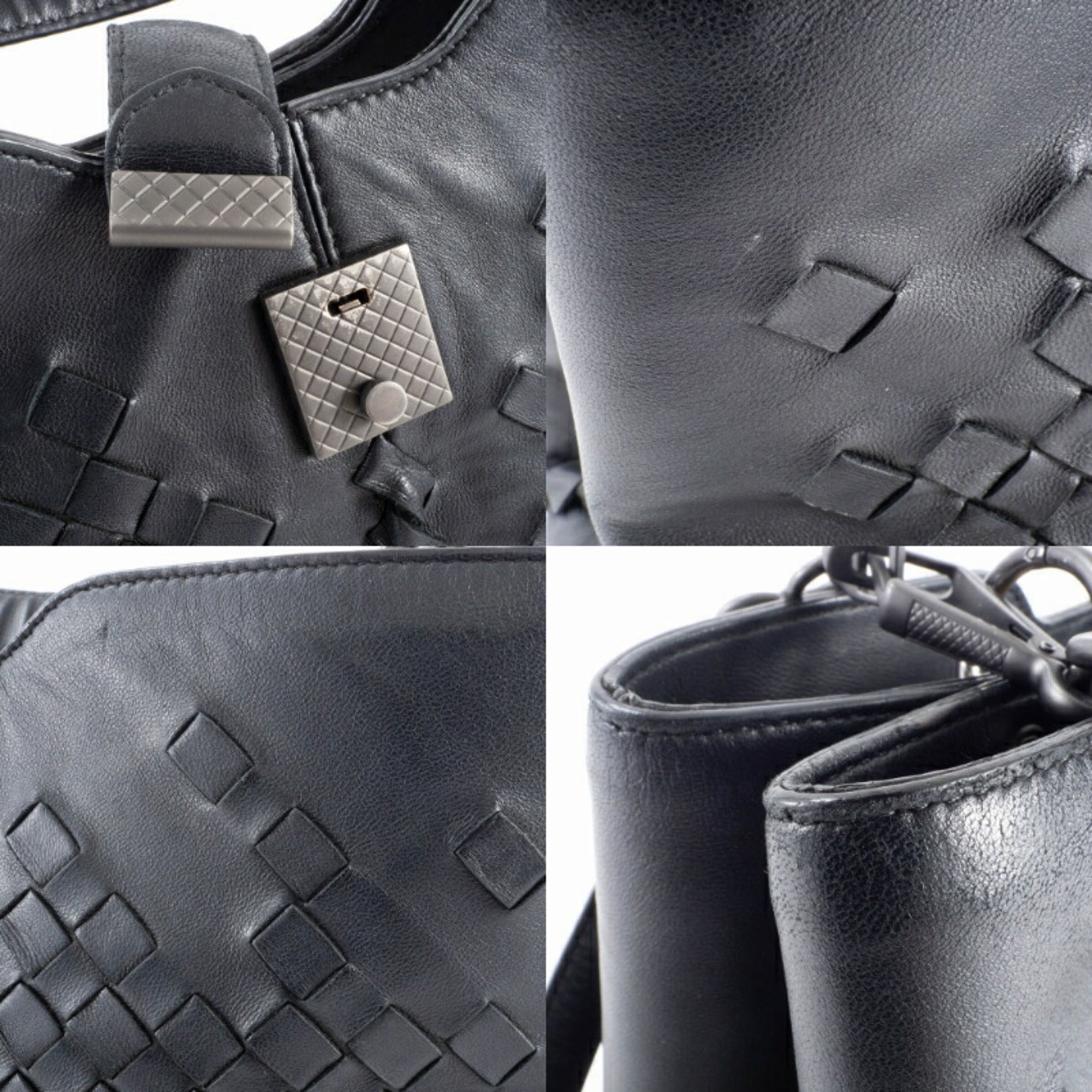 Bottega Veneta Black Leather Shoulder Bag