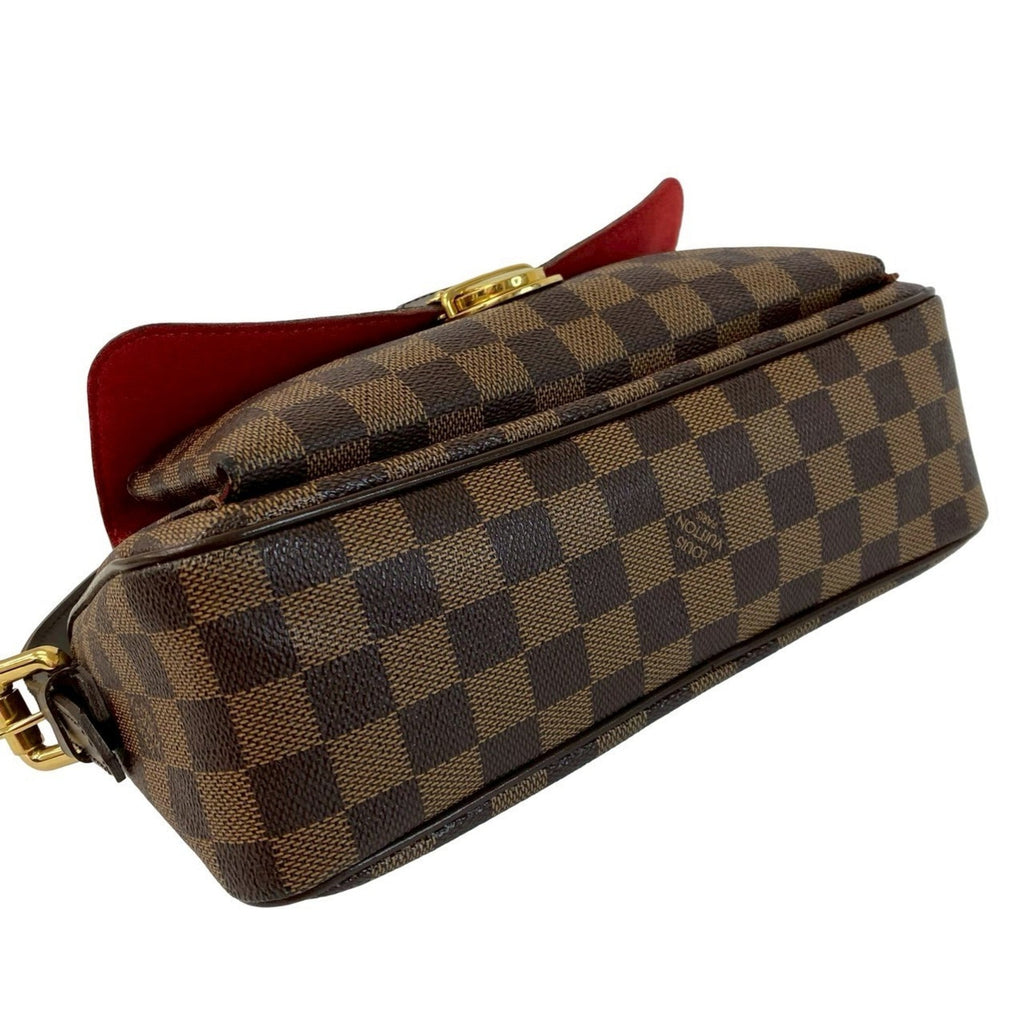 Louis Vuitton Brown Leather Pvc Shoulder Bag Tote Bag