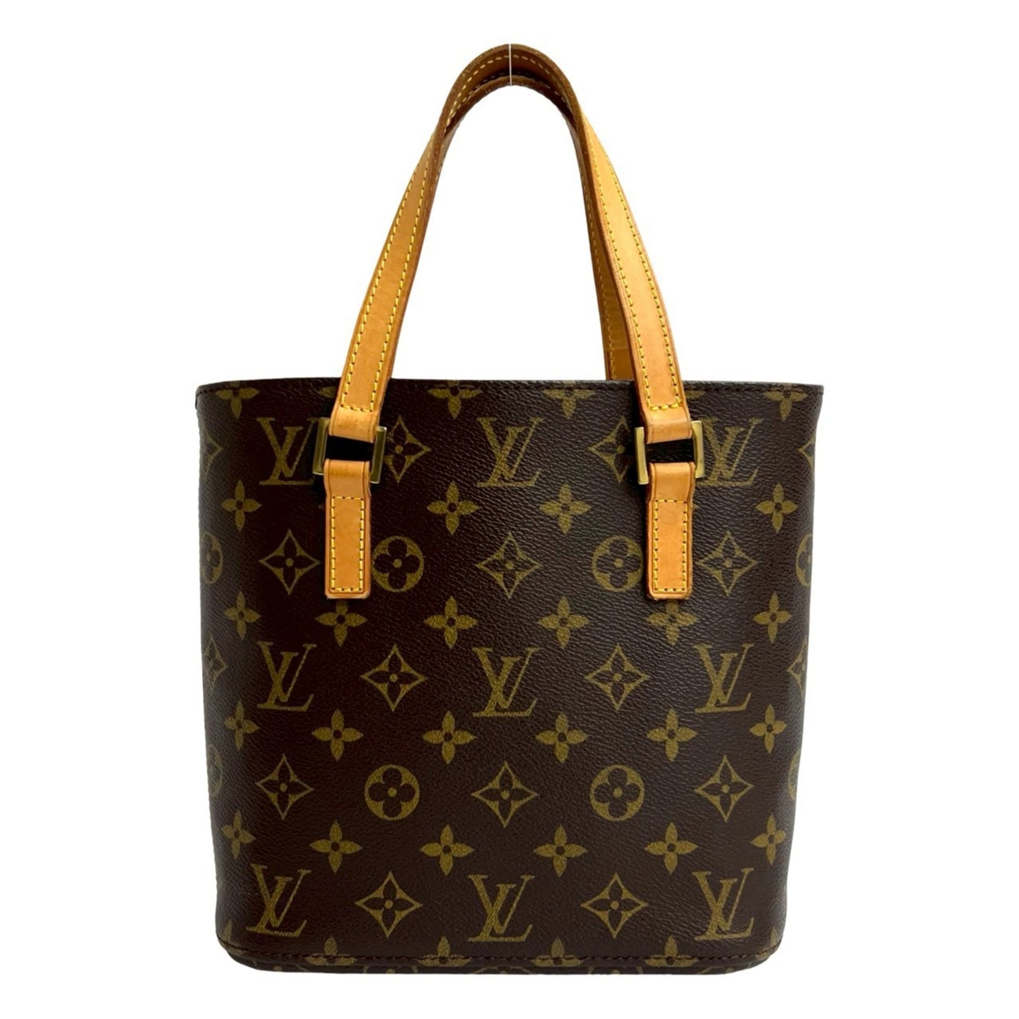 Louis Vuitton Brown Leather Pvc Handbag Tote Bag