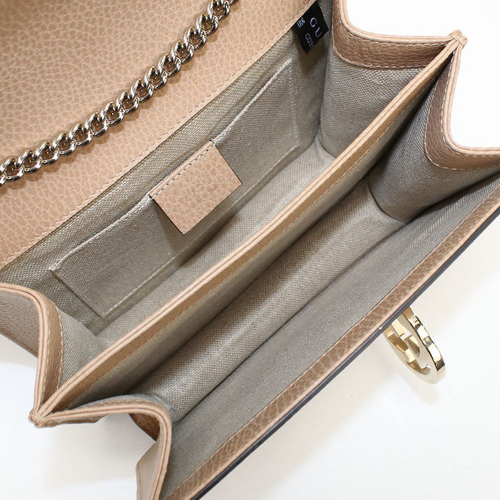 Gucci Beige Leather Shoulder Bag (Pre-Owned)