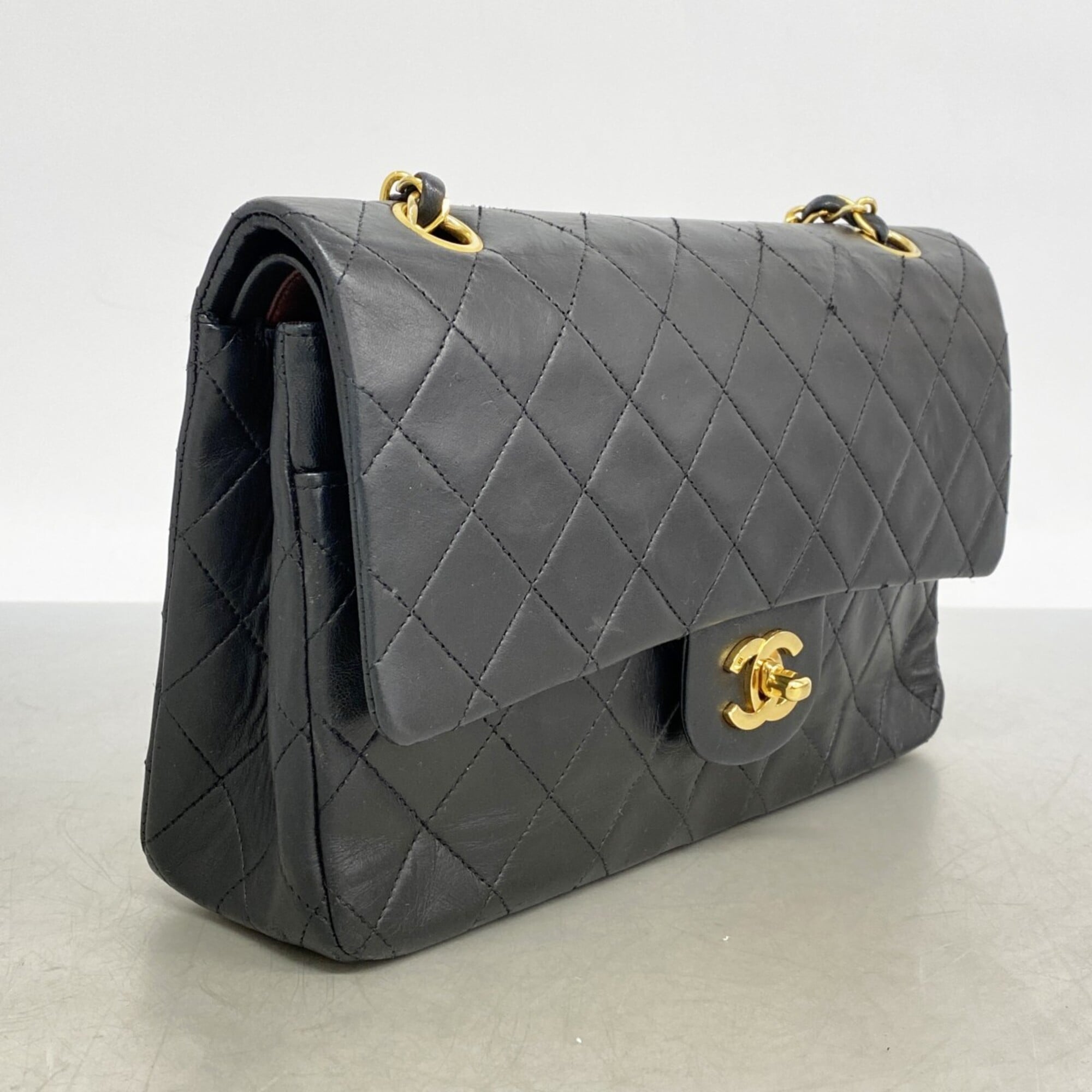 Chanel Black Leather Shoulder Bag