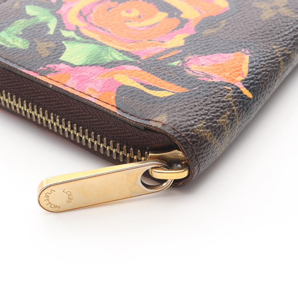 Louis Vuitton Brown Monogram Multi-Color Rose Monogram Rose Long Wallet