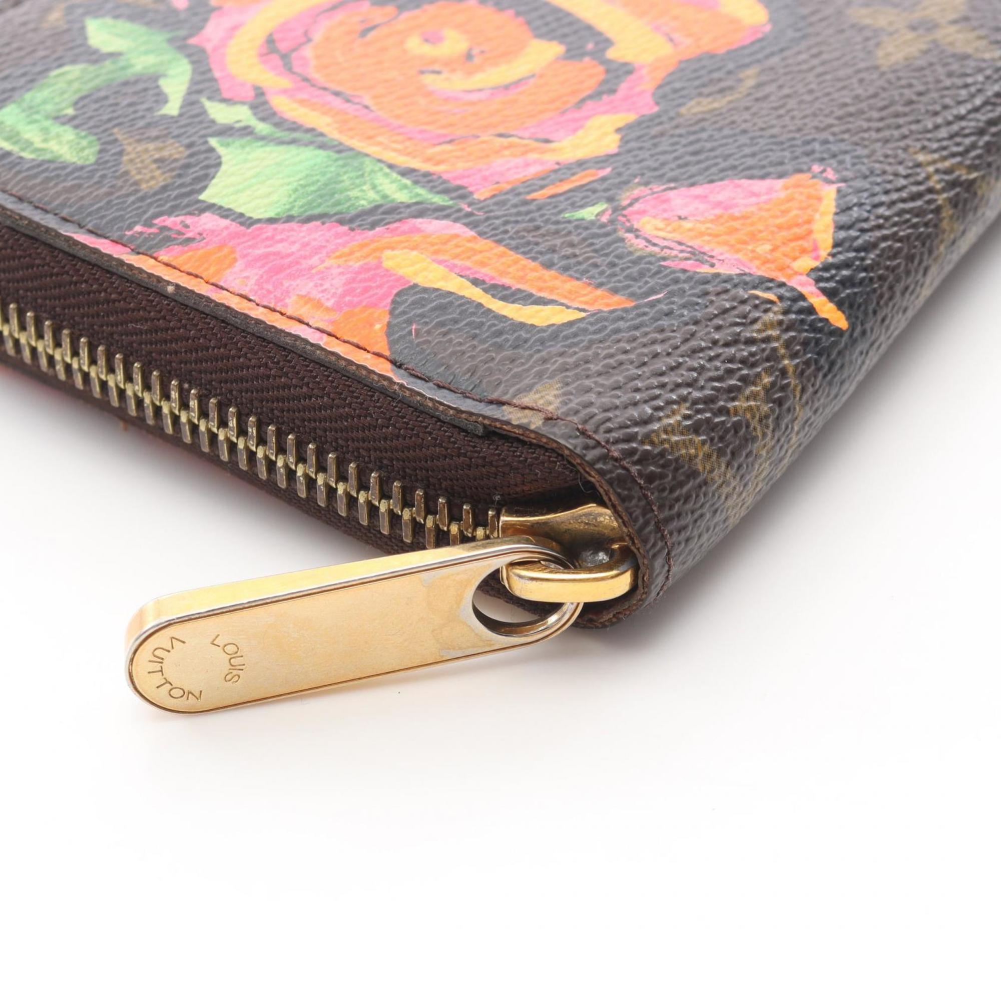 Louis Vuitton Brown Monogram Multi-Color Rose Monogram Rose Long Wallet