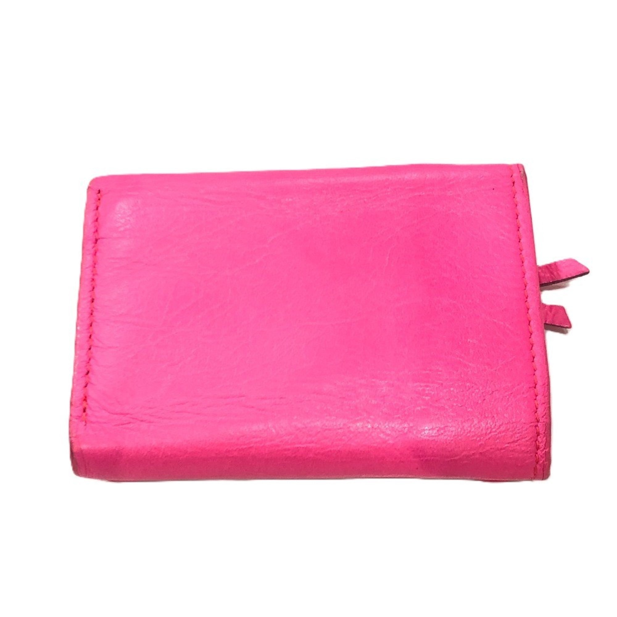 Balenciaga Pink Leather Wallet (Tri-Fold)