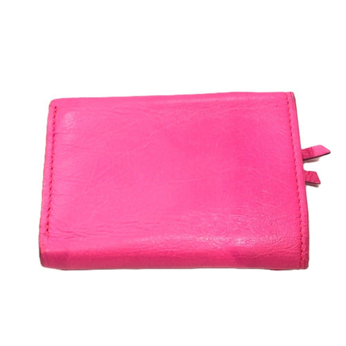 Balenciaga Pink Leather Wallet (Tri-Fold)